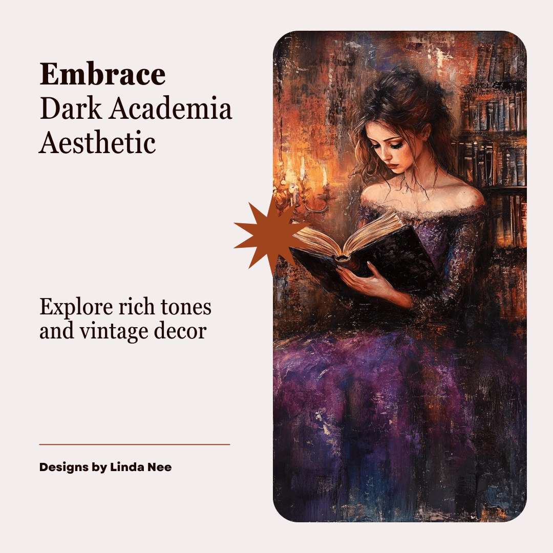 How to Decorate Your Home with Dark Academia Prints - Designs by Linda Nee