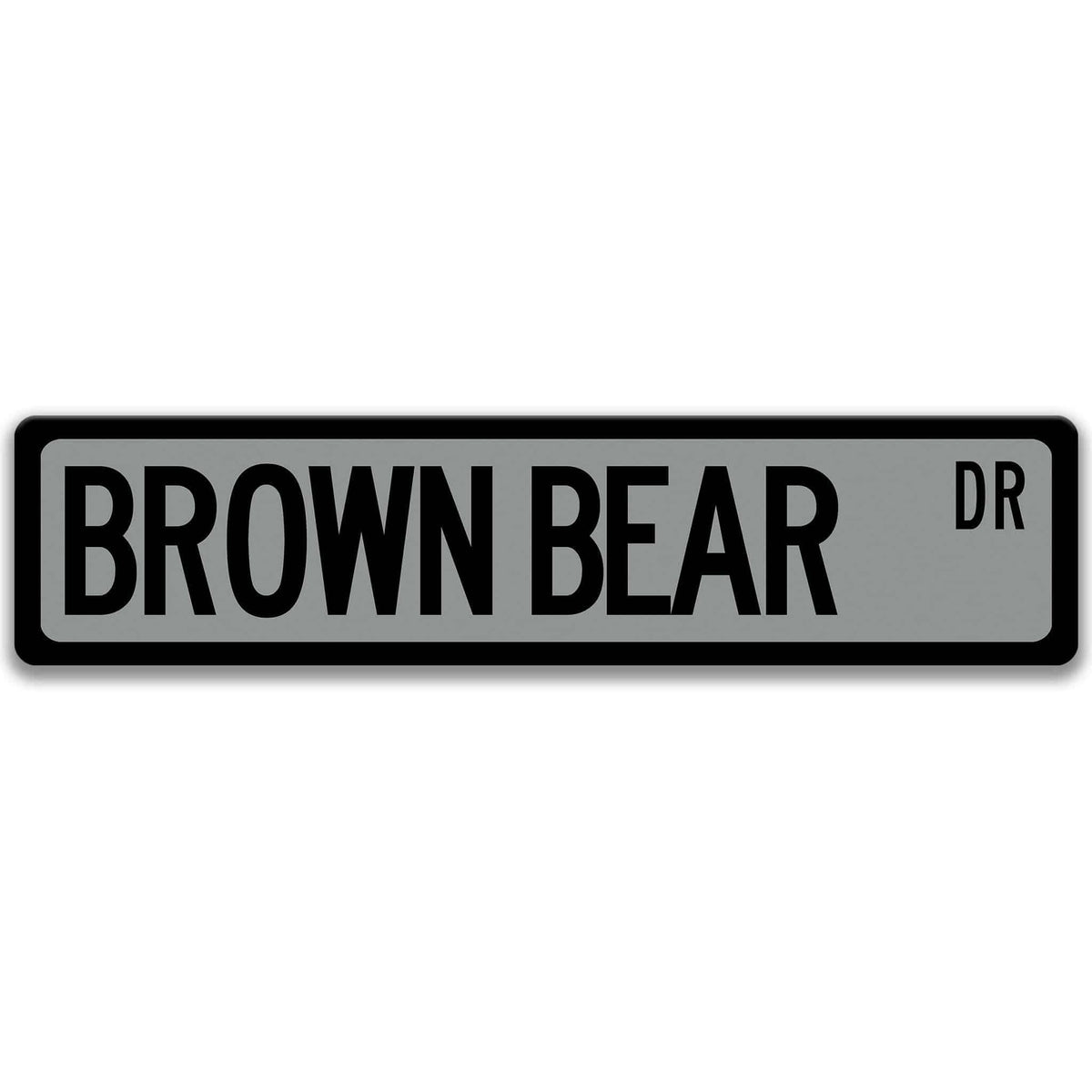 Brown Bear Lodge Metal Street Sign