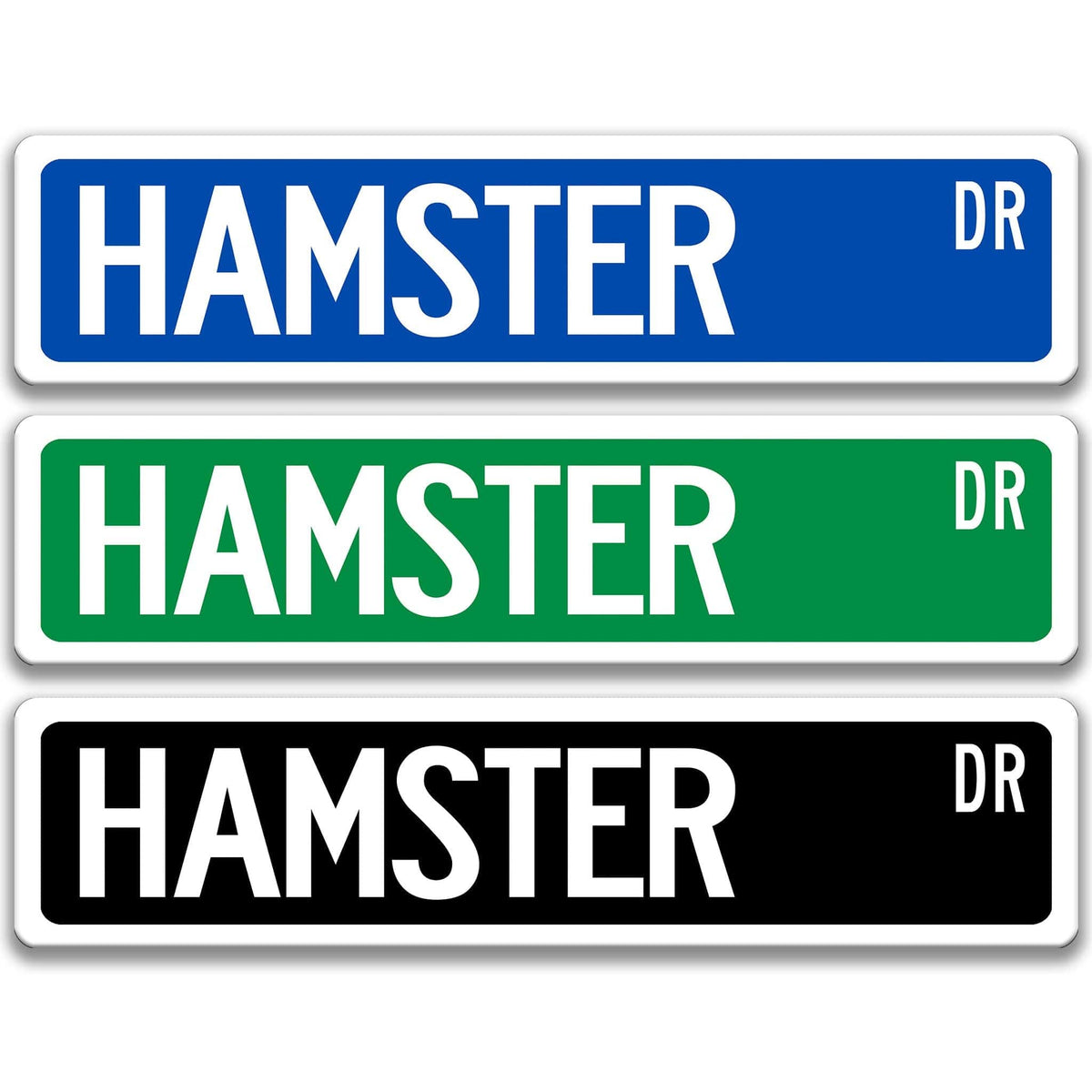 Hamster Street Name Metal Sign