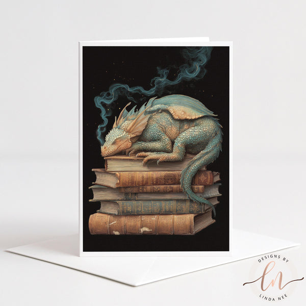 Dragon Starry Night Birthday Note Card