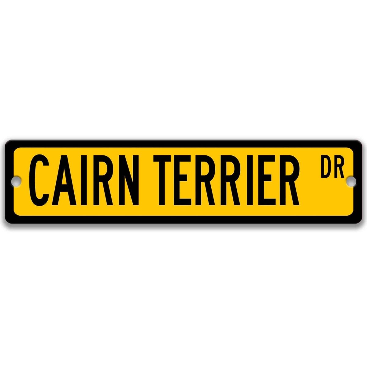 Green Cairn Terrier DR aluminum street sign with white lettering