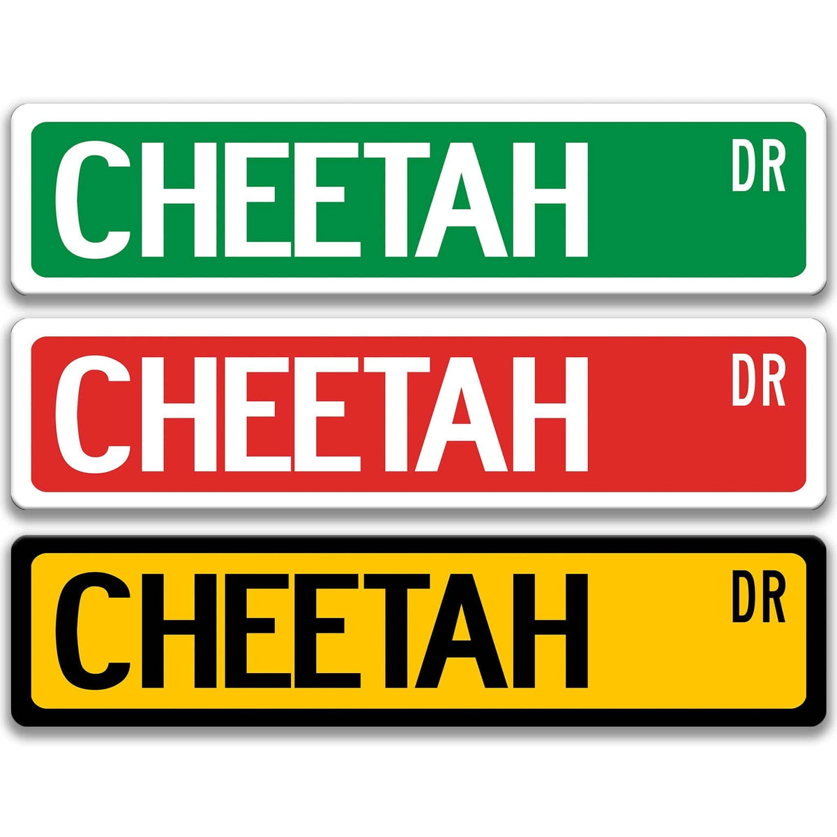 Cheetah Big Cat Metal Street Sign