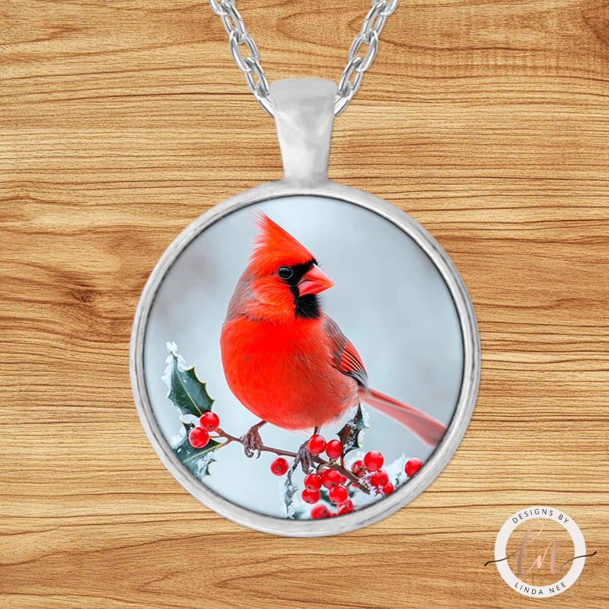 Red Cardinal Memorial Pendant Necklace