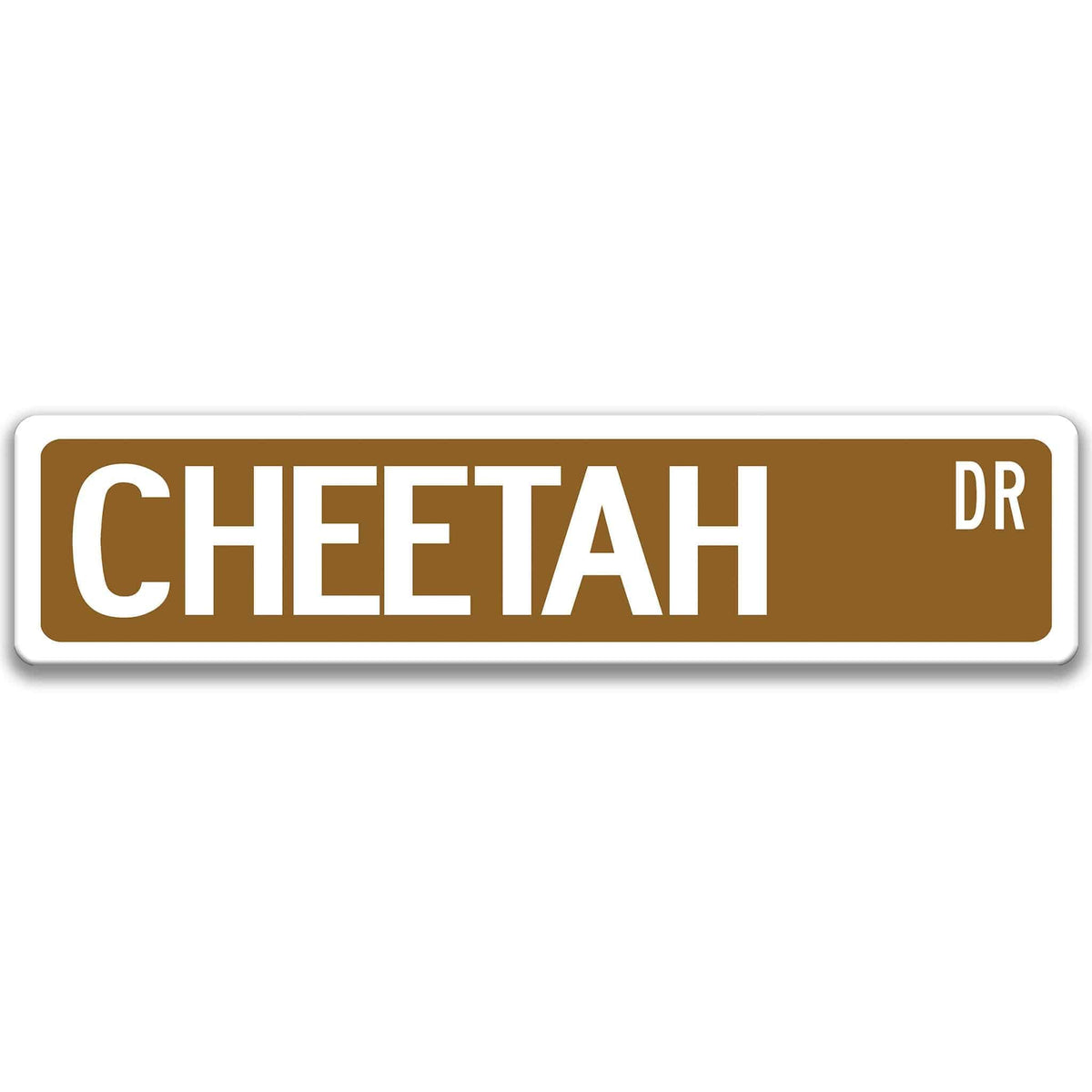 Cheetah Big Cat Metal Street Sign