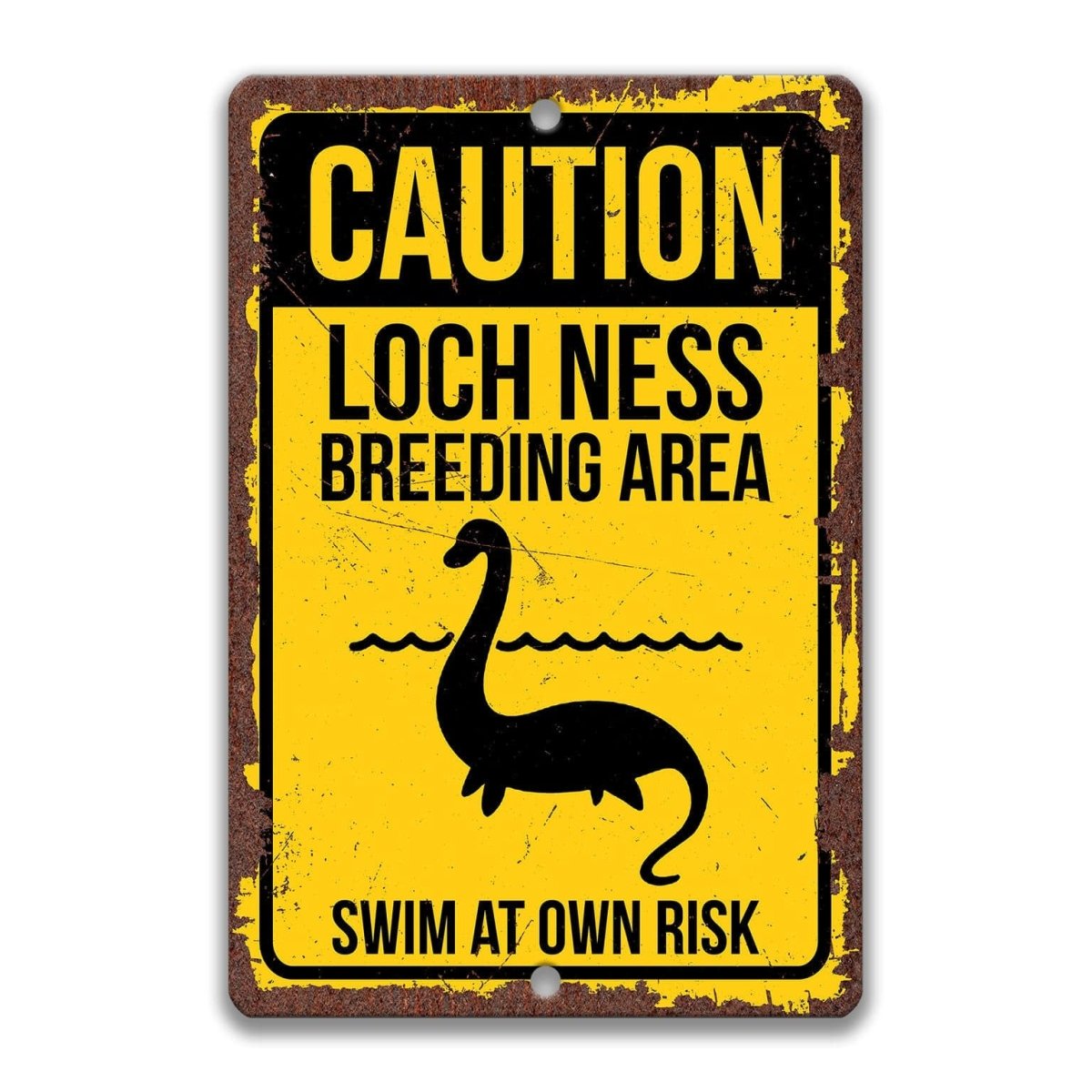 Caution Loch Ness Monster Area Sign