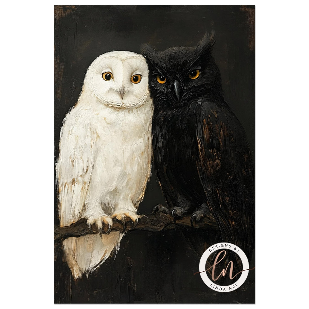 Vintage Owl Gothic Art Print