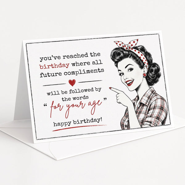 Retro Pin Up Birthday Card for Sister