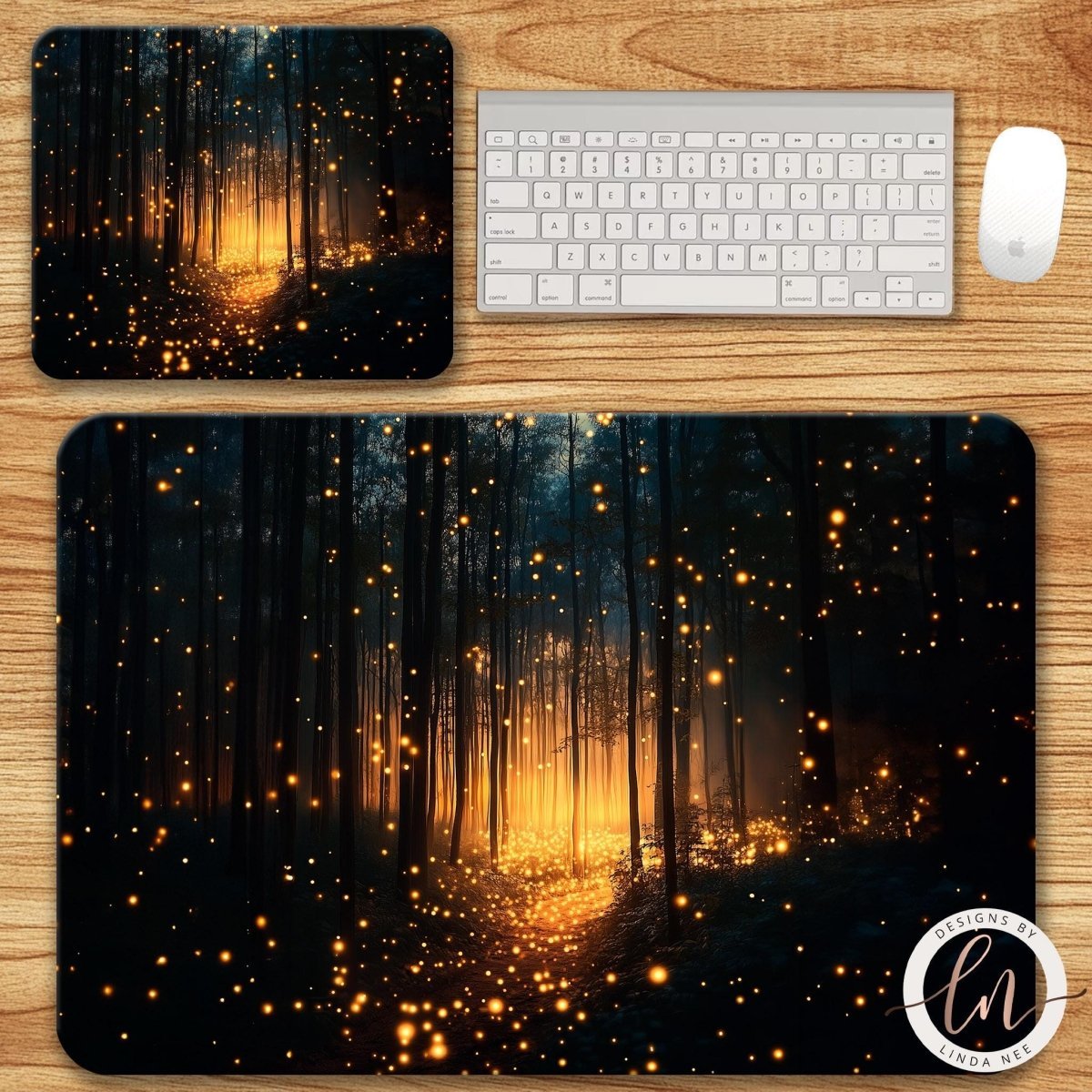 Fireflies Mouse Pad & Desk Mat