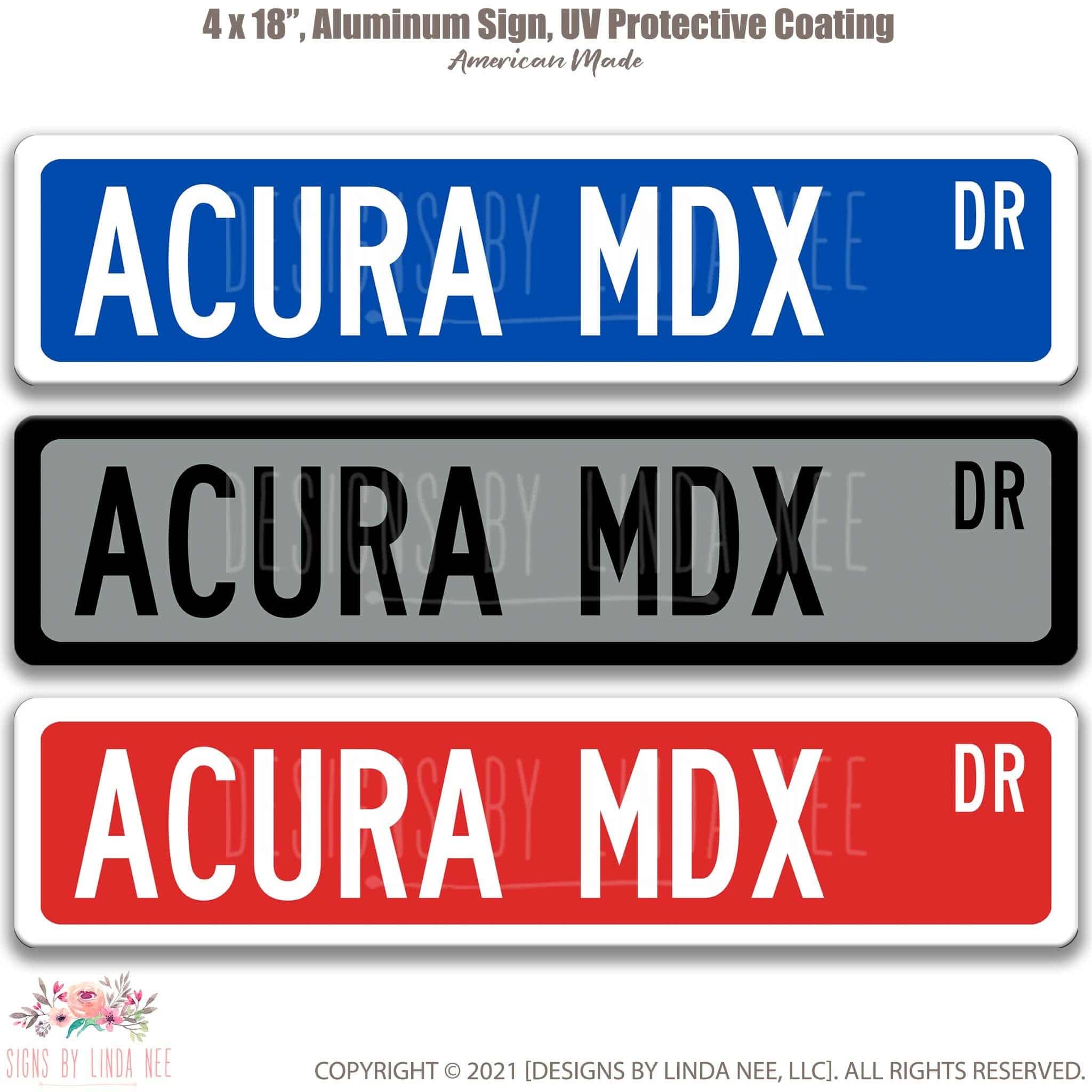 Acura MDX Metal Street Sign