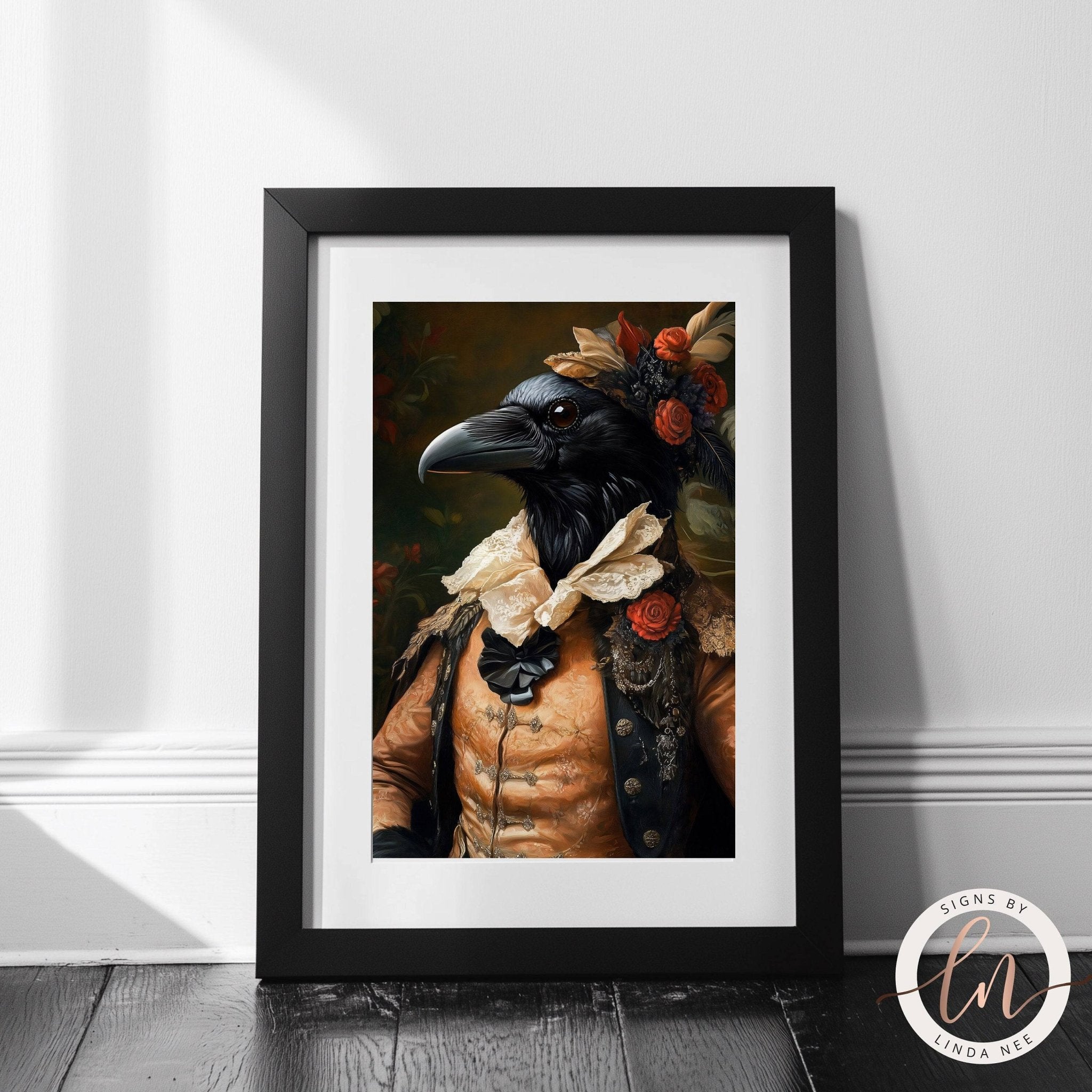 Aristocrat Raven Fantasy Wall Art - Metal or Paper