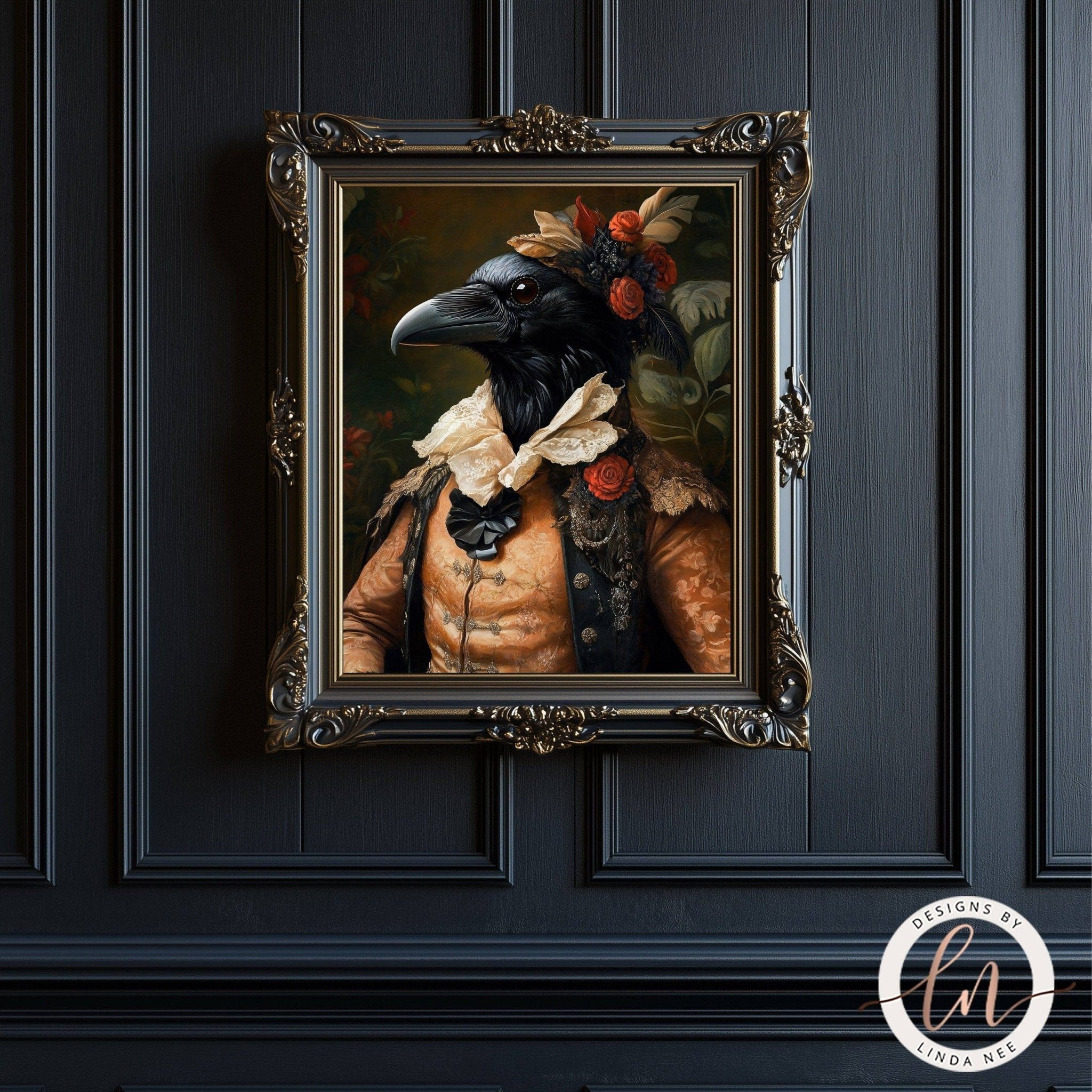 Aristocrat Raven Fantasy Wall Art - Metal or Paper