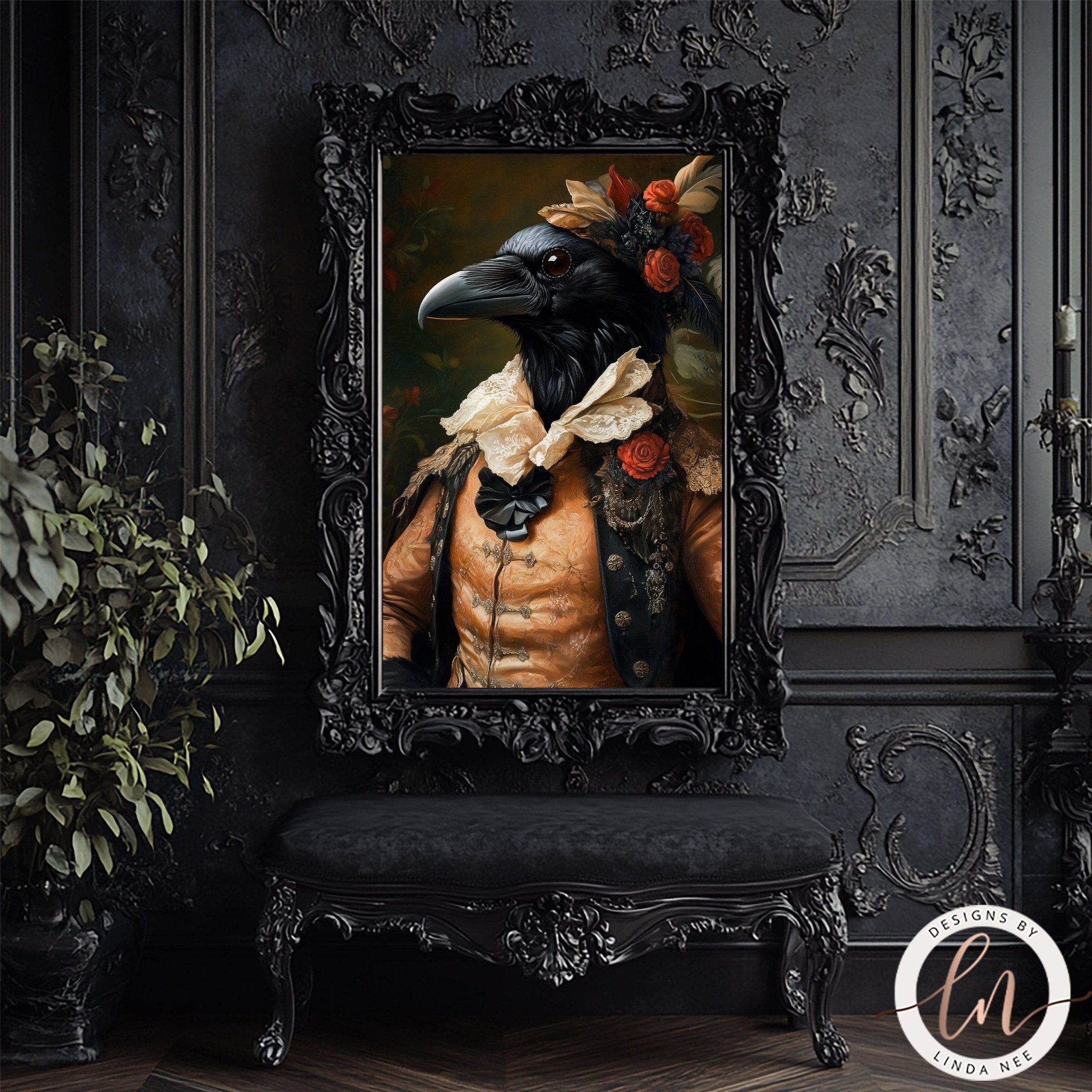 Aristocrat Raven Fantasy Wall Art - Metal or Paper