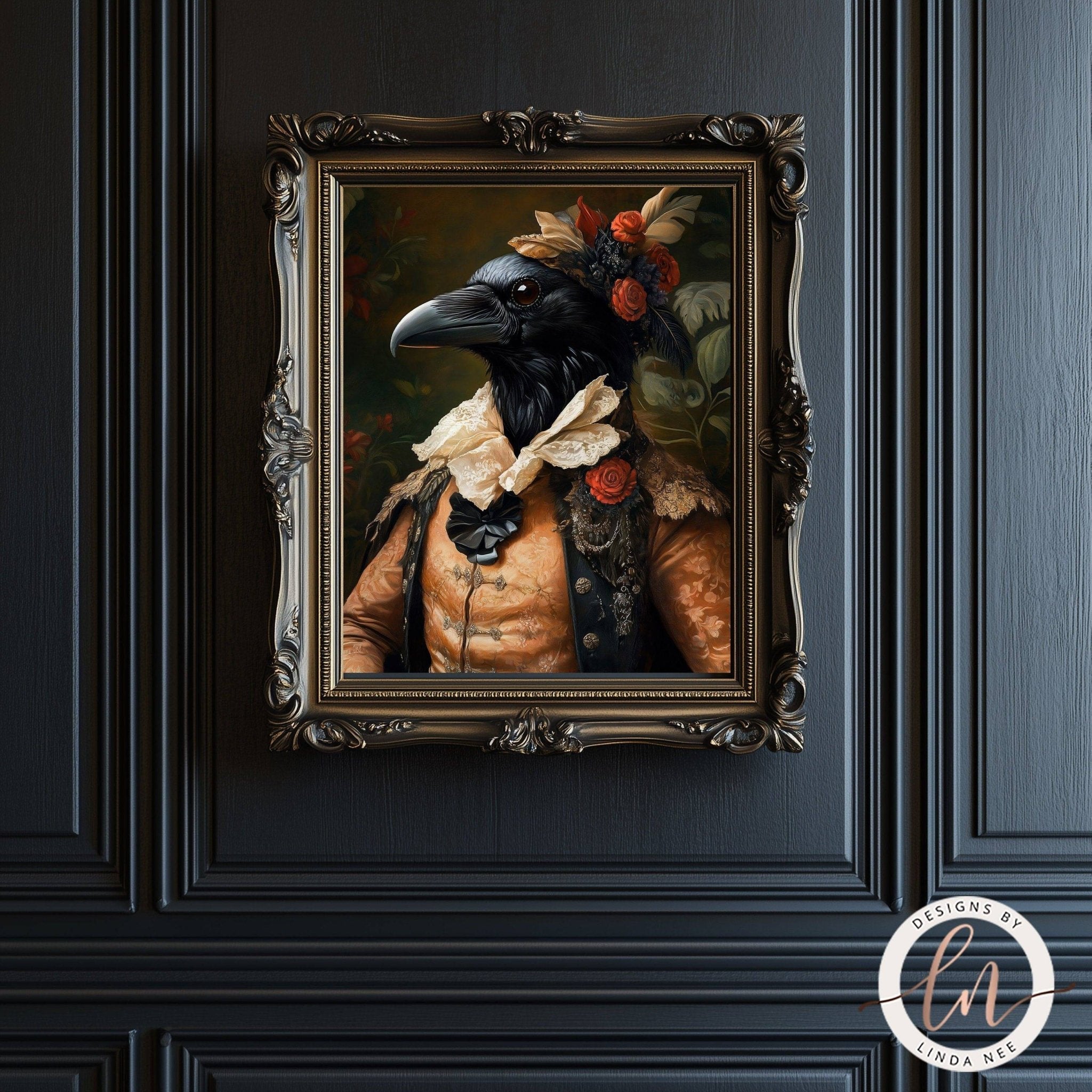 Aristocrat Raven Fantasy Wall Art - Metal or Paper