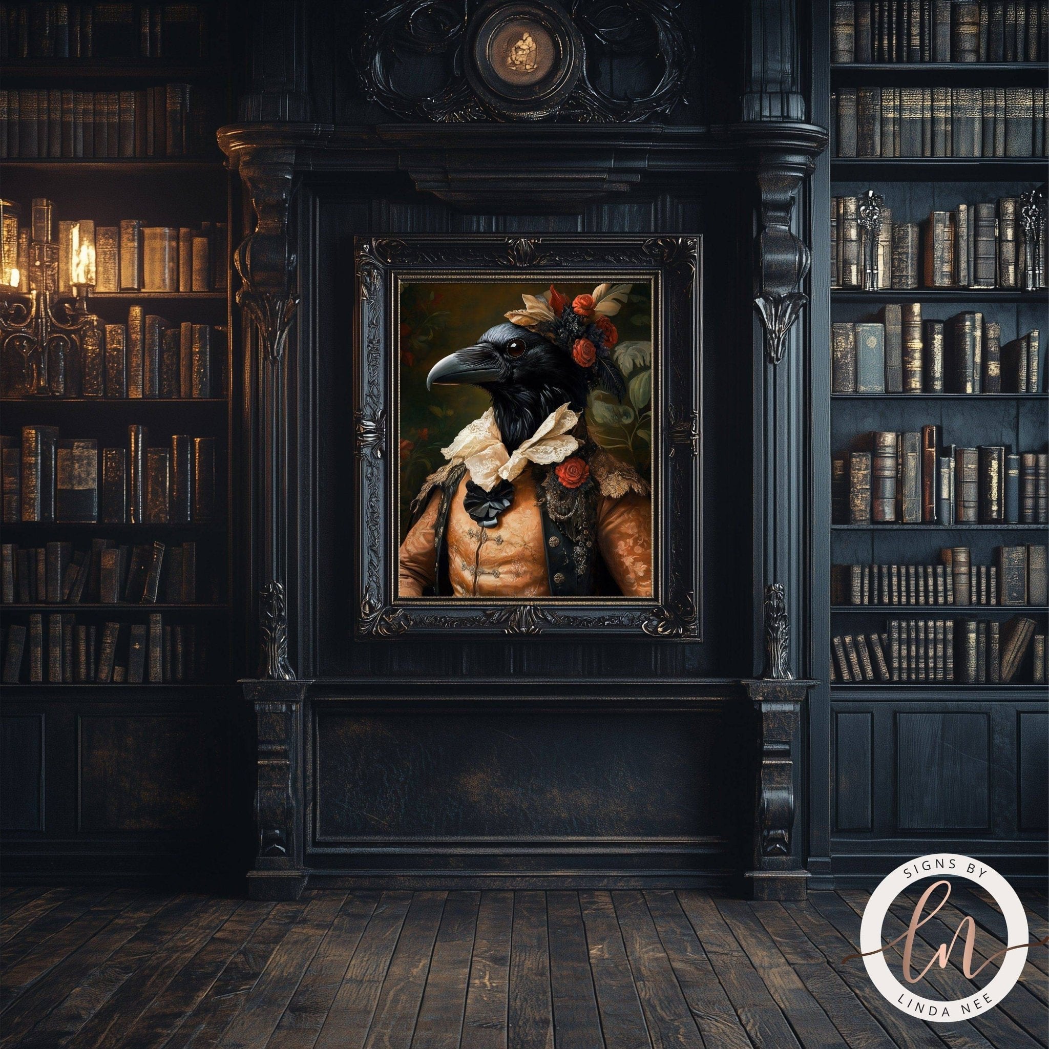 Aristocrat Raven Fantasy Wall Art - Metal or Paper