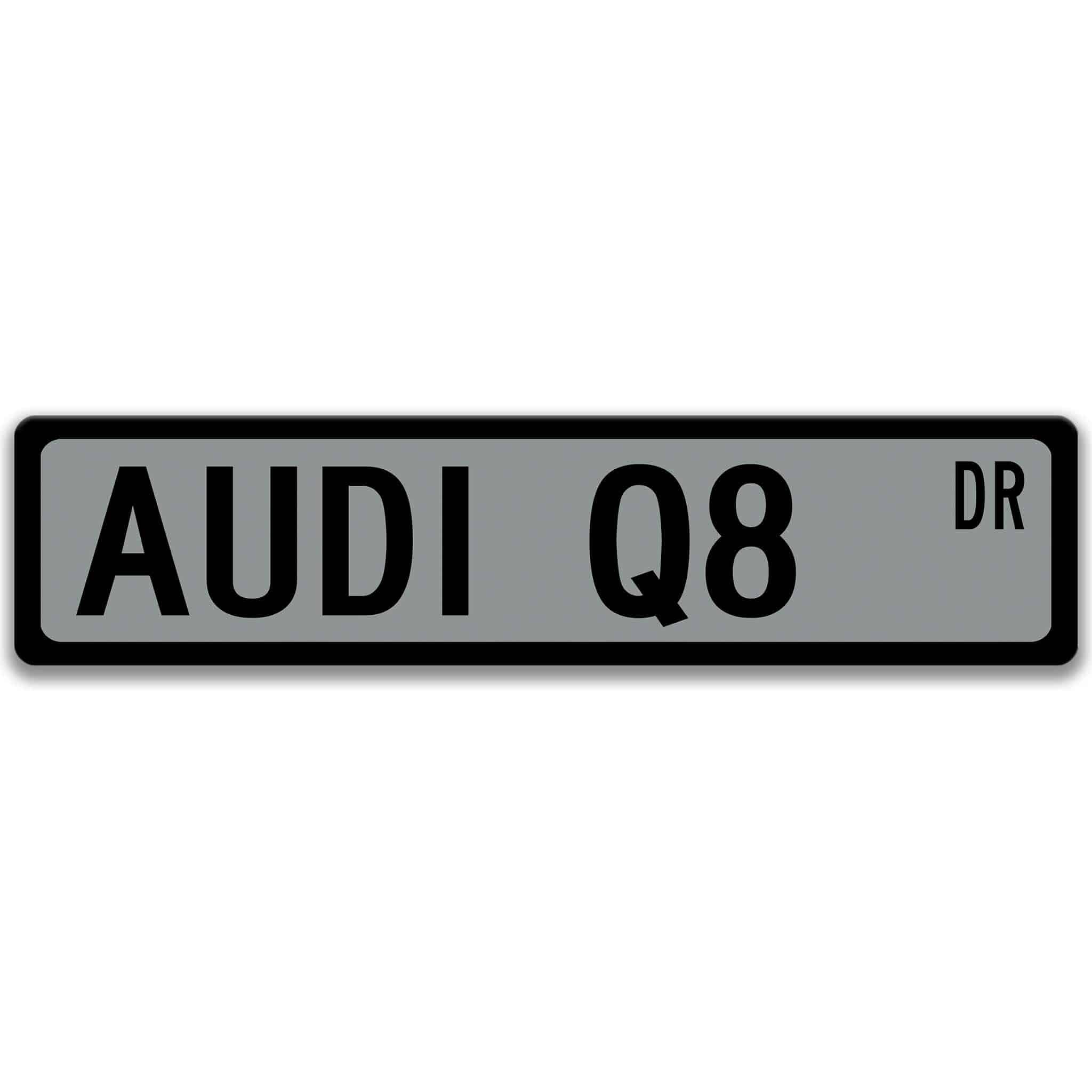 Audi Q8 Metal Street Sign