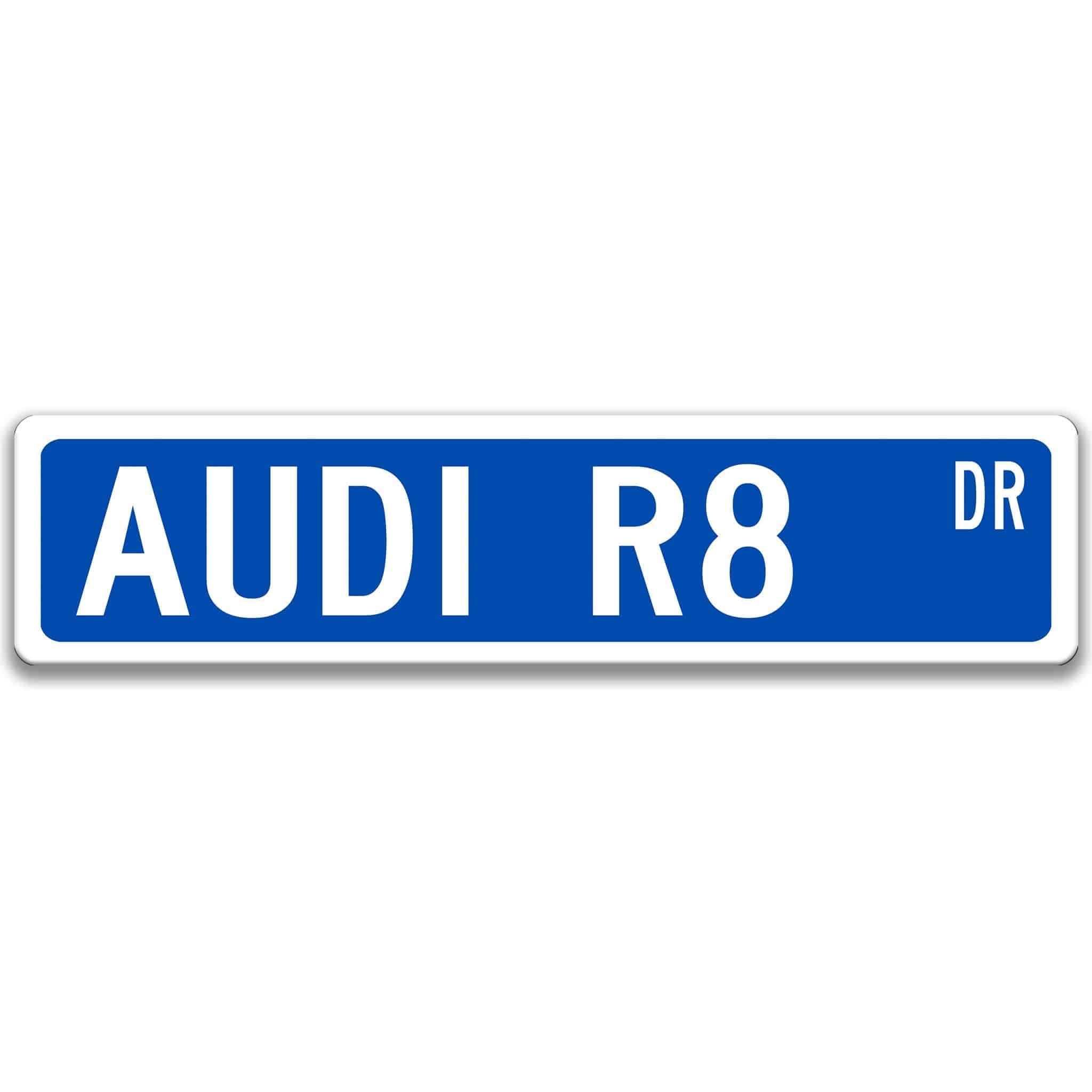 Audi R8 Metal Street Sign