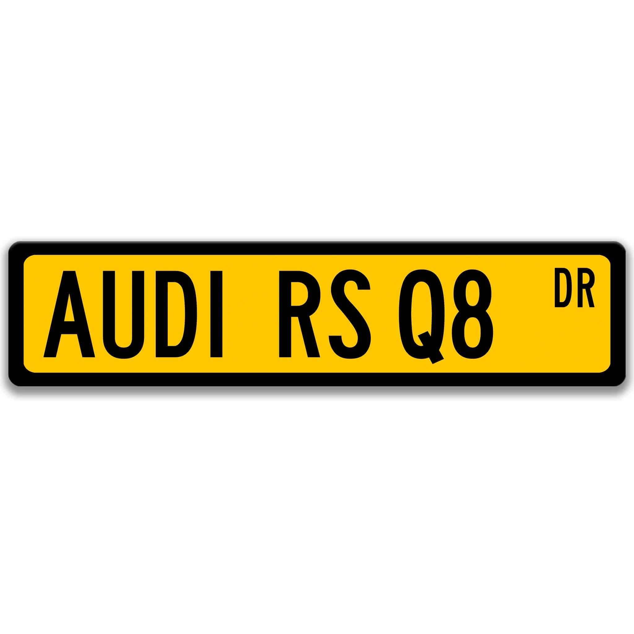 Audi RS Q8 Metal Street Sign