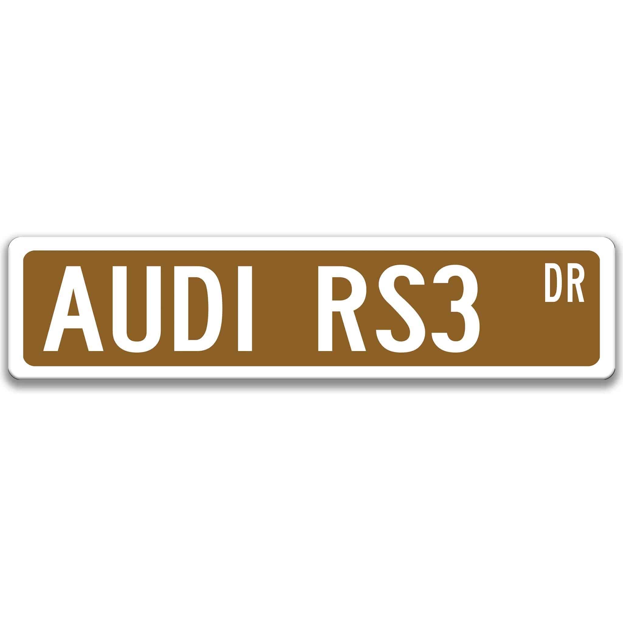 Audi RS3 Metal Street Sign