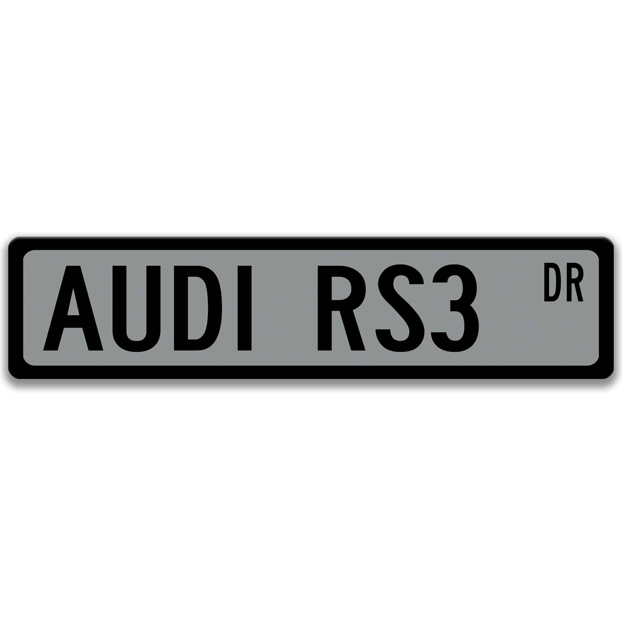 Audi RS3 Metal Street Sign