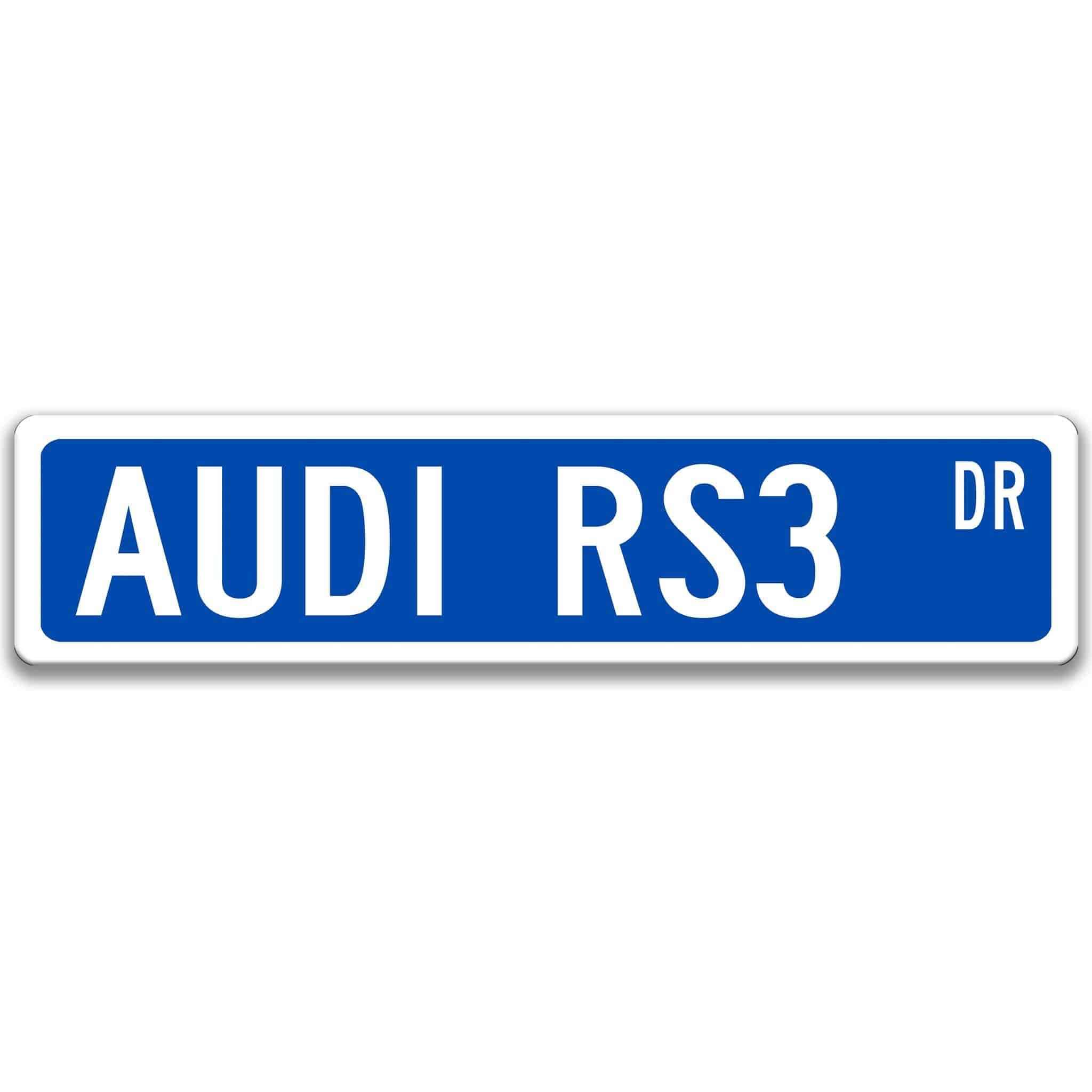 Audi RS3 Metal Street Sign