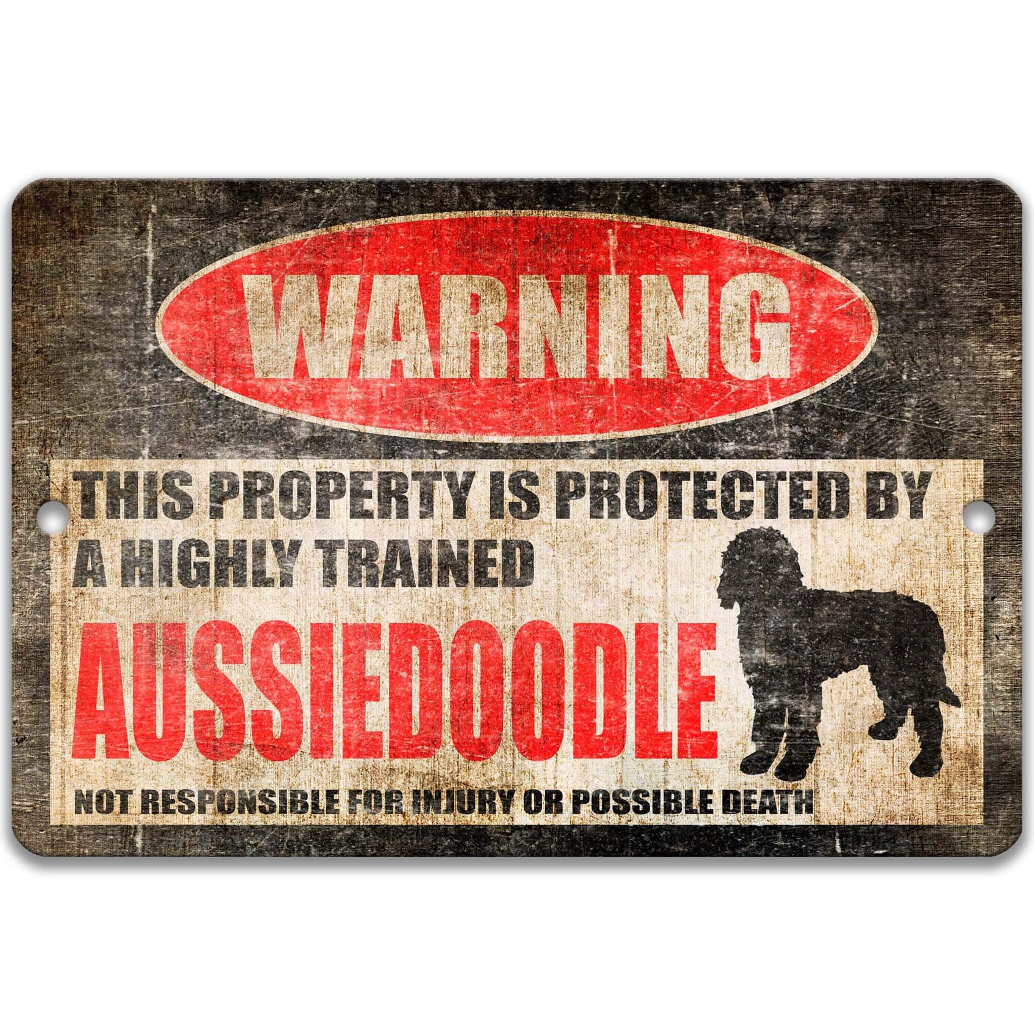 AussieDoodle Dog Sign - Unique Metal Yard Decor for Dog Loversanimal