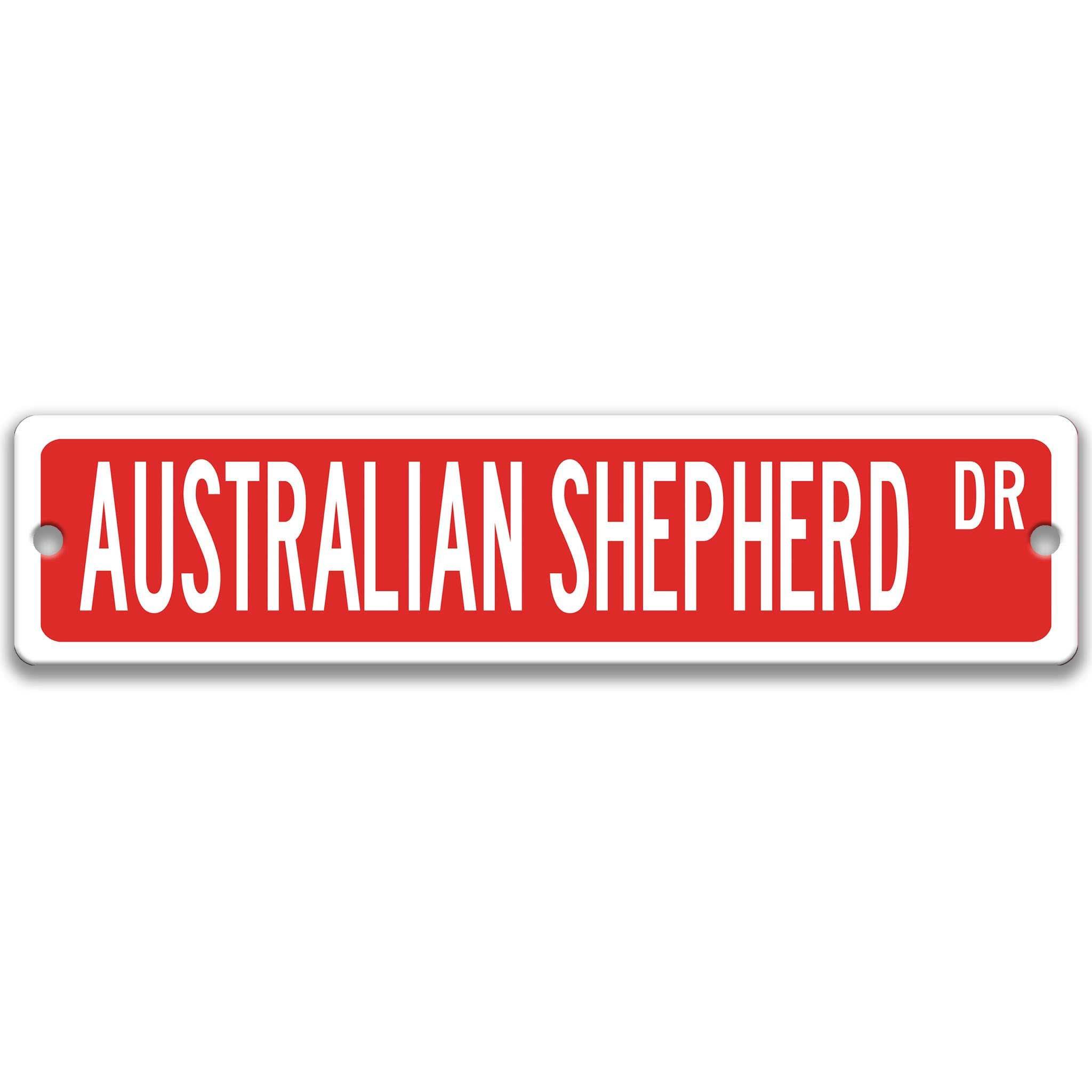 Australian Shepherd Dog Metal Street Signanimal