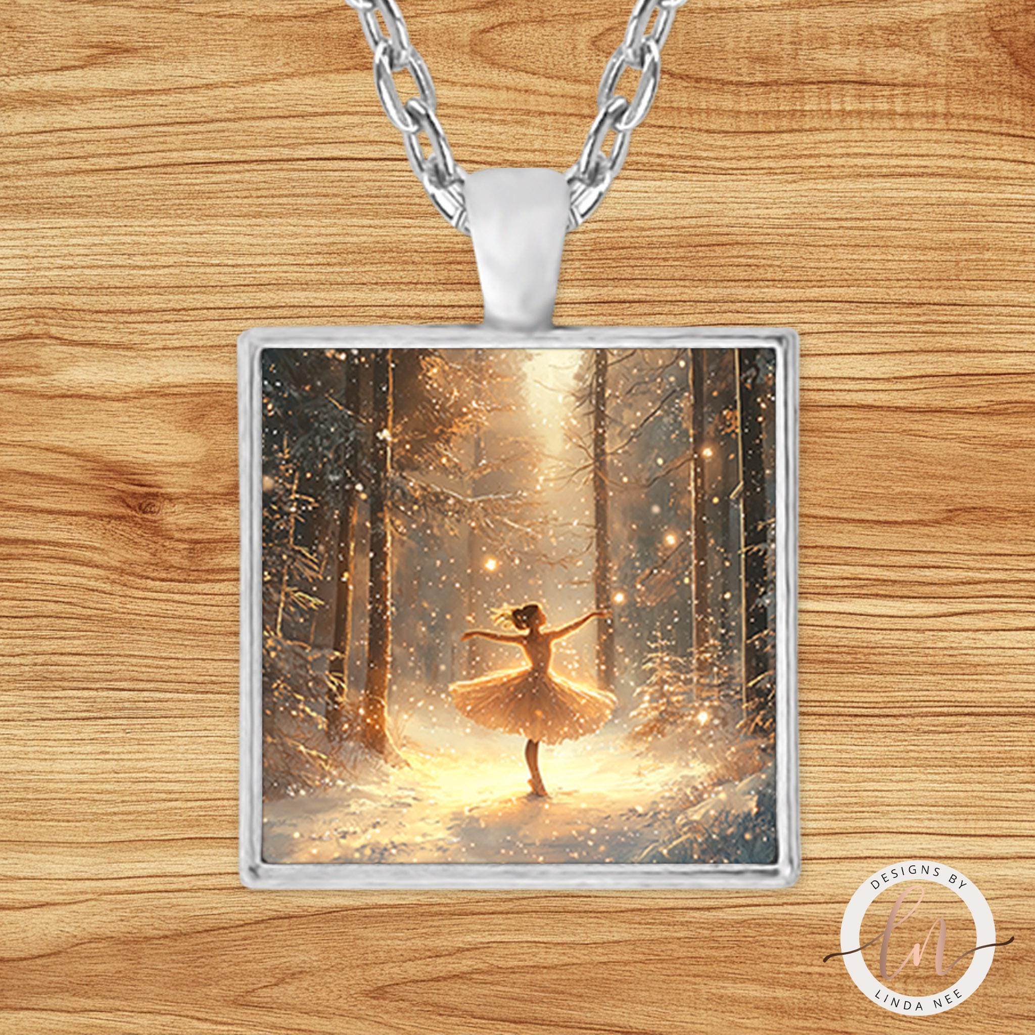 Ballet Necklace - Ballerina Dance Recital Winter Pendant