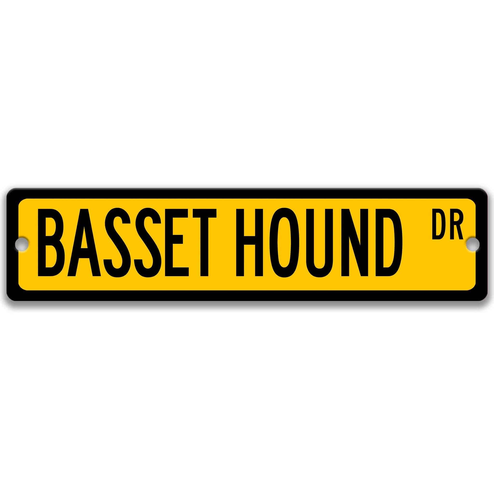 Basset Hound Dog Metal Street Signanimal