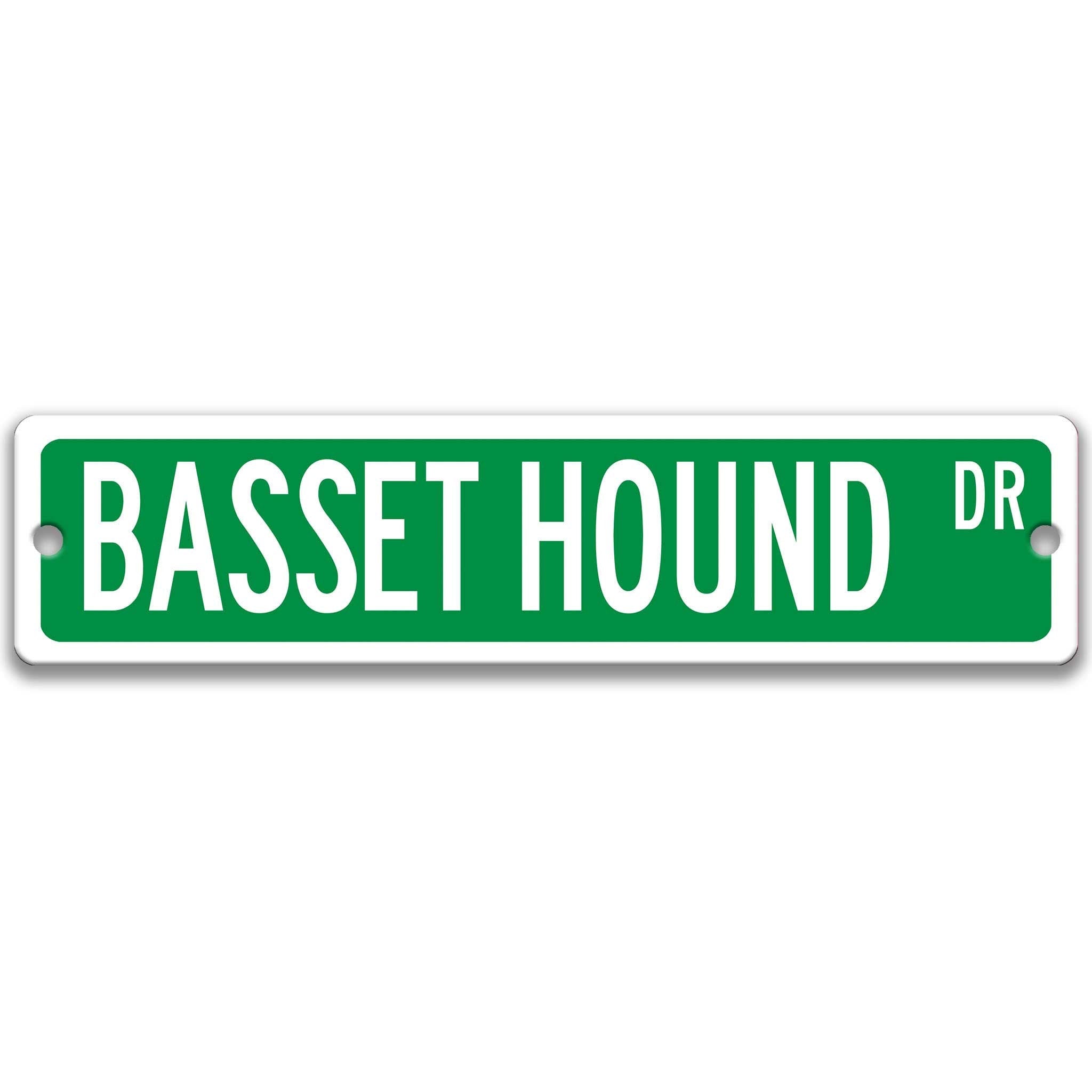 Basset Hound Dog Metal Street Signanimal