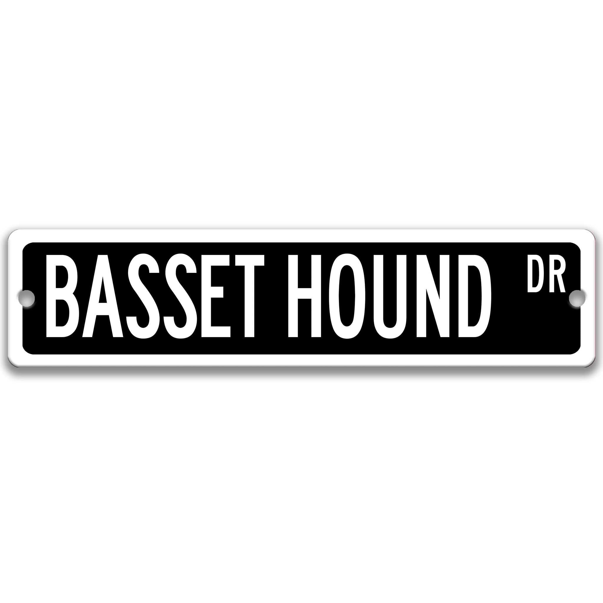 Basset Hound Dog Metal Street Signanimal