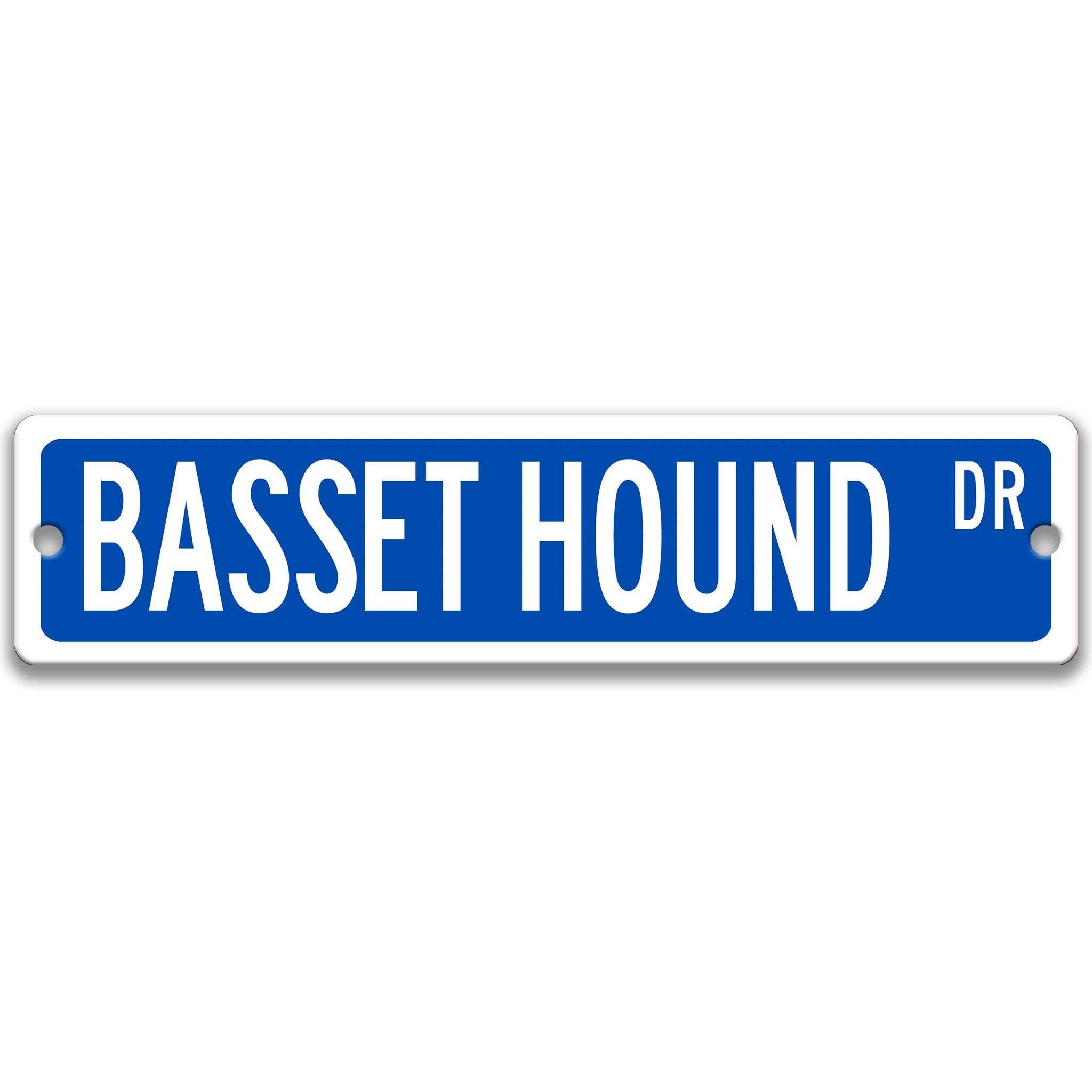 Basset Hound Dog Metal Street Signanimal