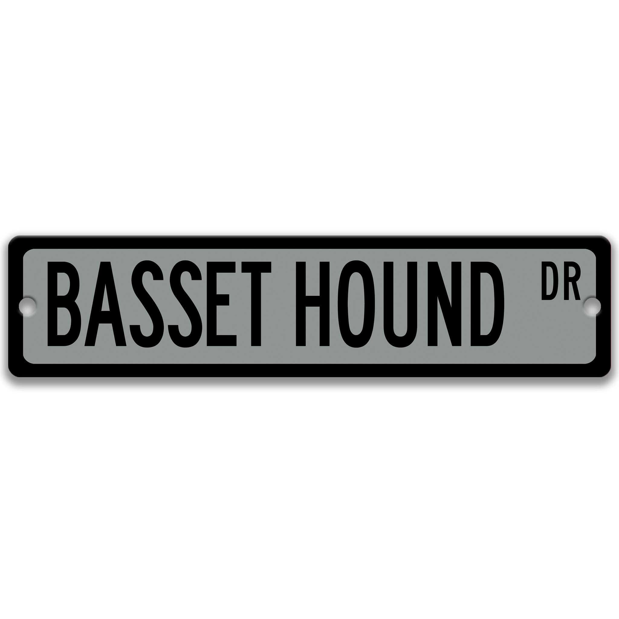 Basset Hound Dog Metal Street Signanimal