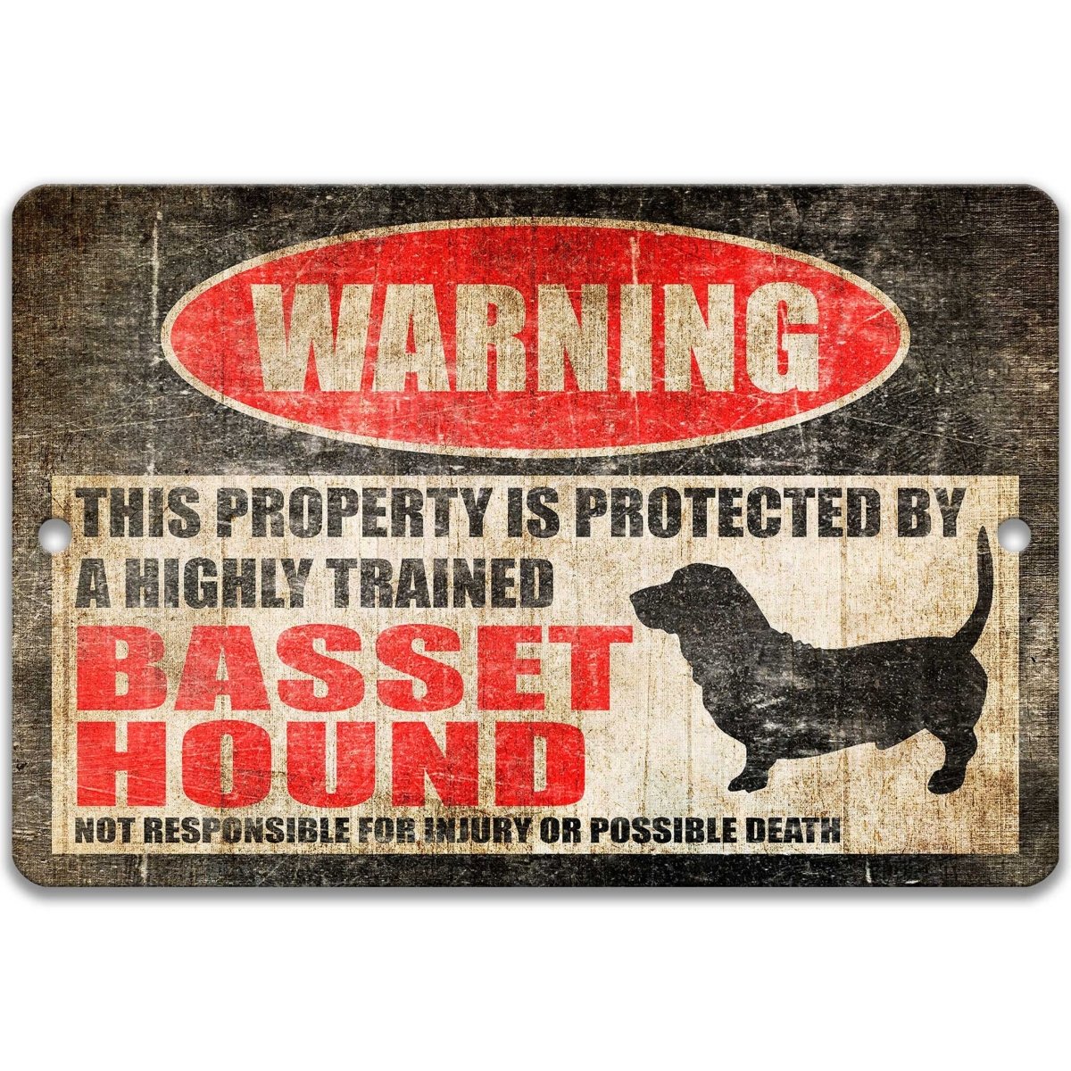 Basset Hound No Trespassing Sign