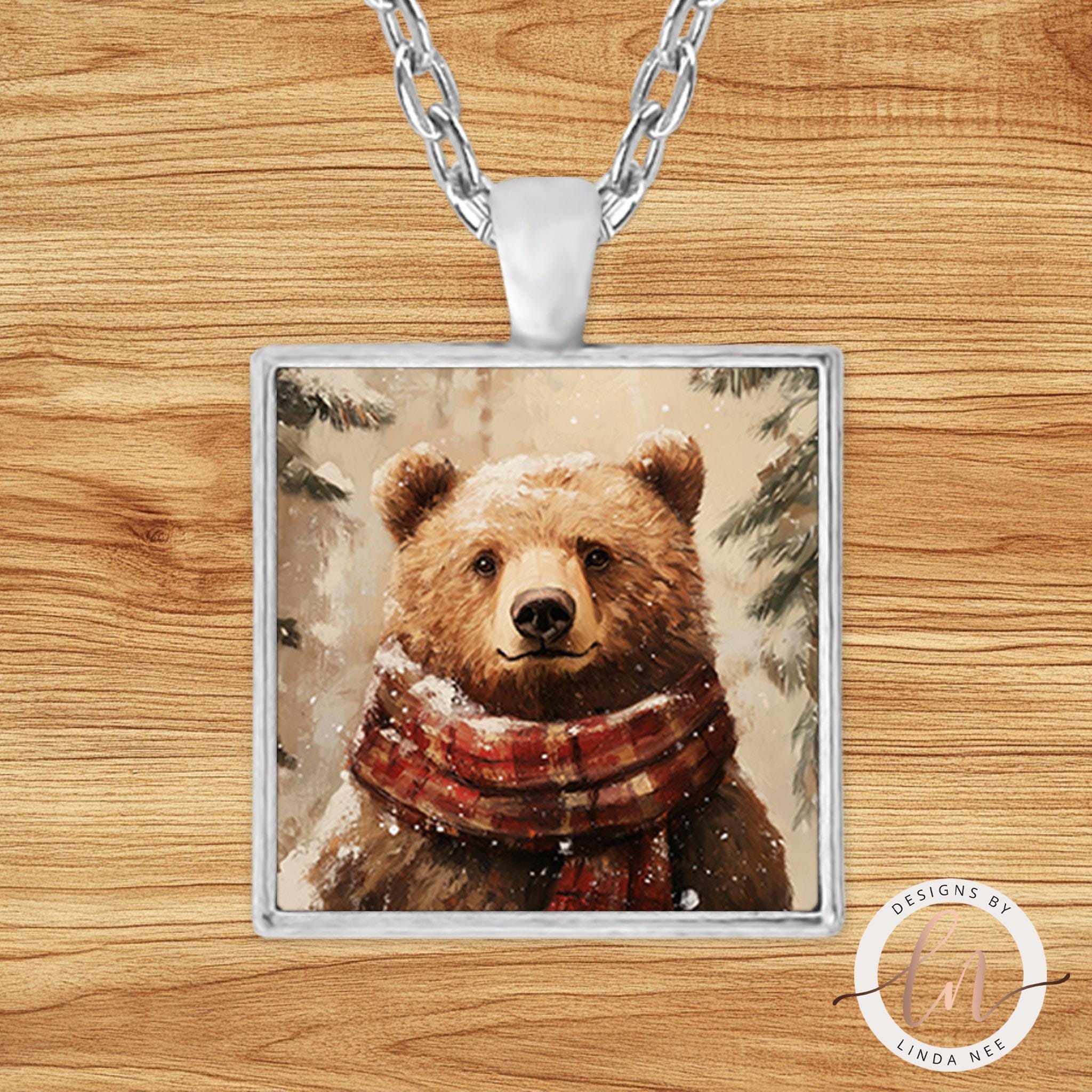 Bear Necklace - Forest Animal Pendant Winter Jewelryanimal lover gifts