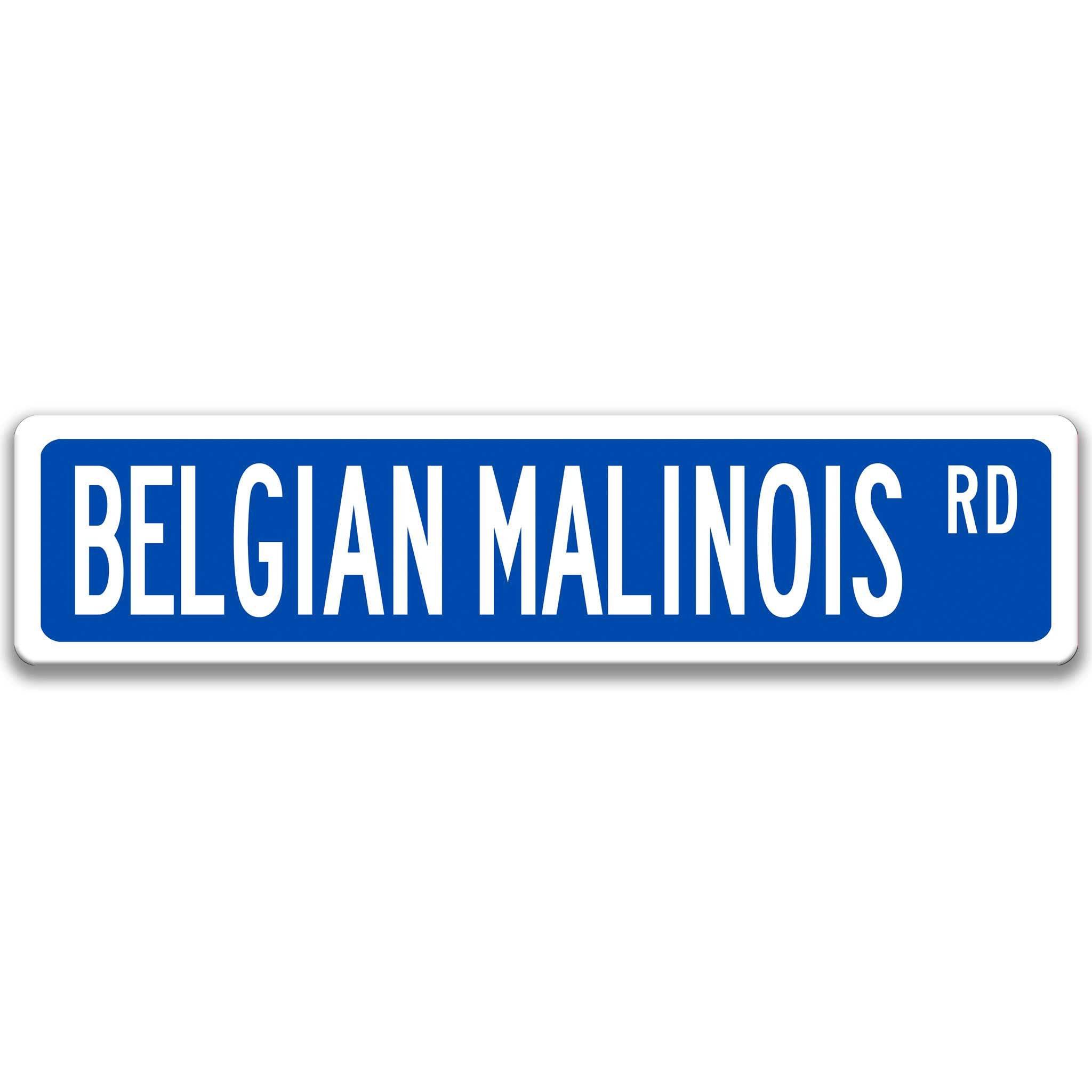 Belgian Malinois Dog Metal Street Signanimal