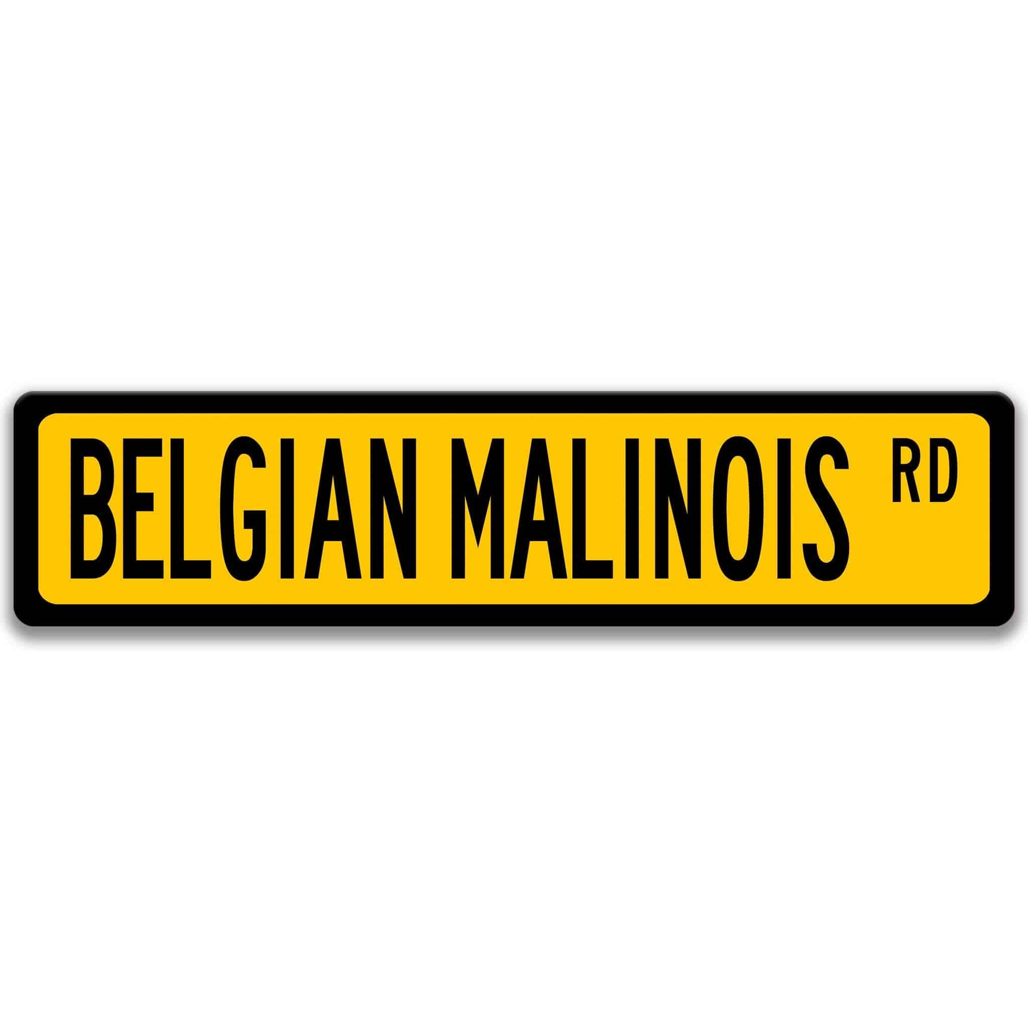 Belgian Malinois Dog Metal Street Signanimal