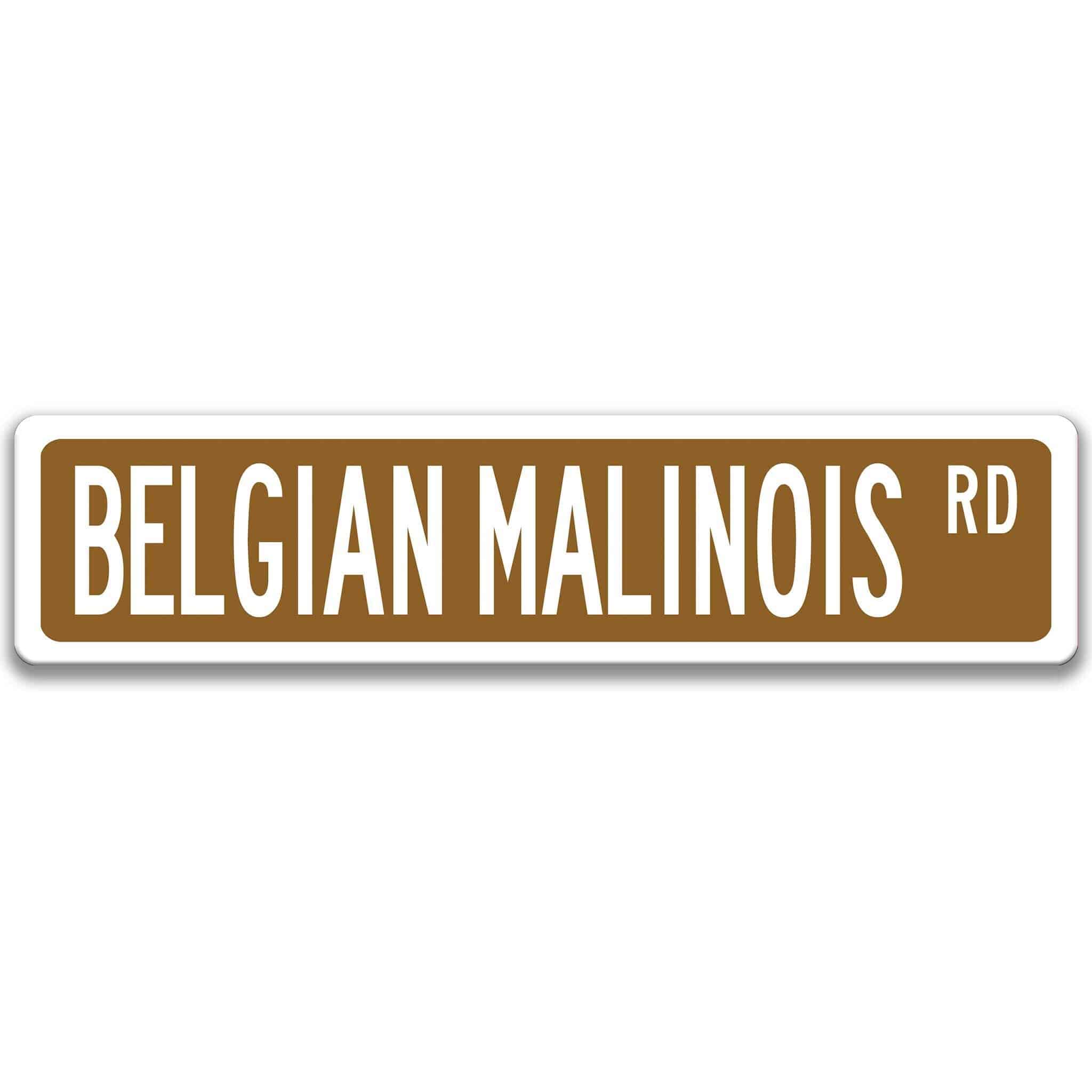 Belgian Malinois Dog Metal Street Signanimal