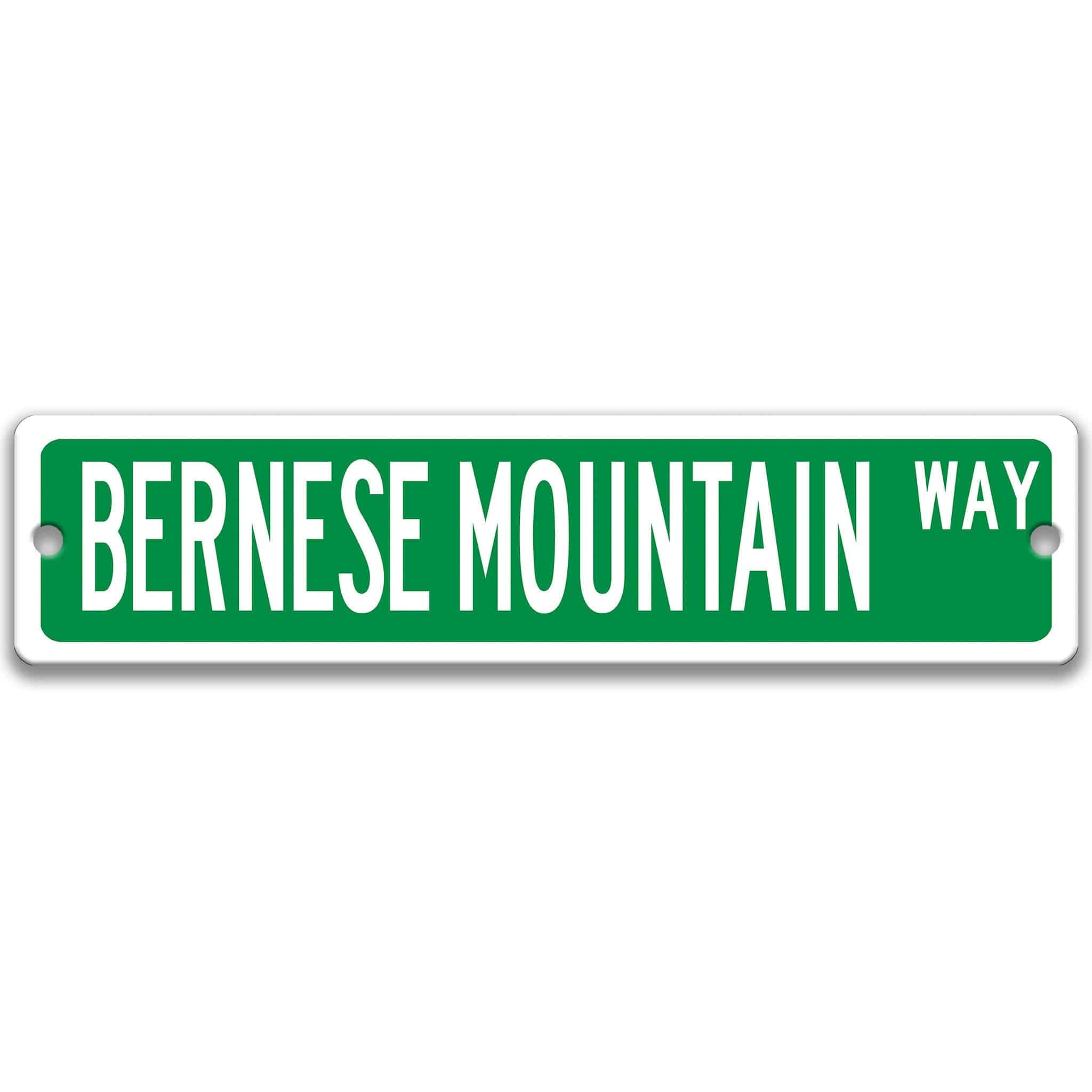 Bernese Mountain Dog Metal Street Signanimal