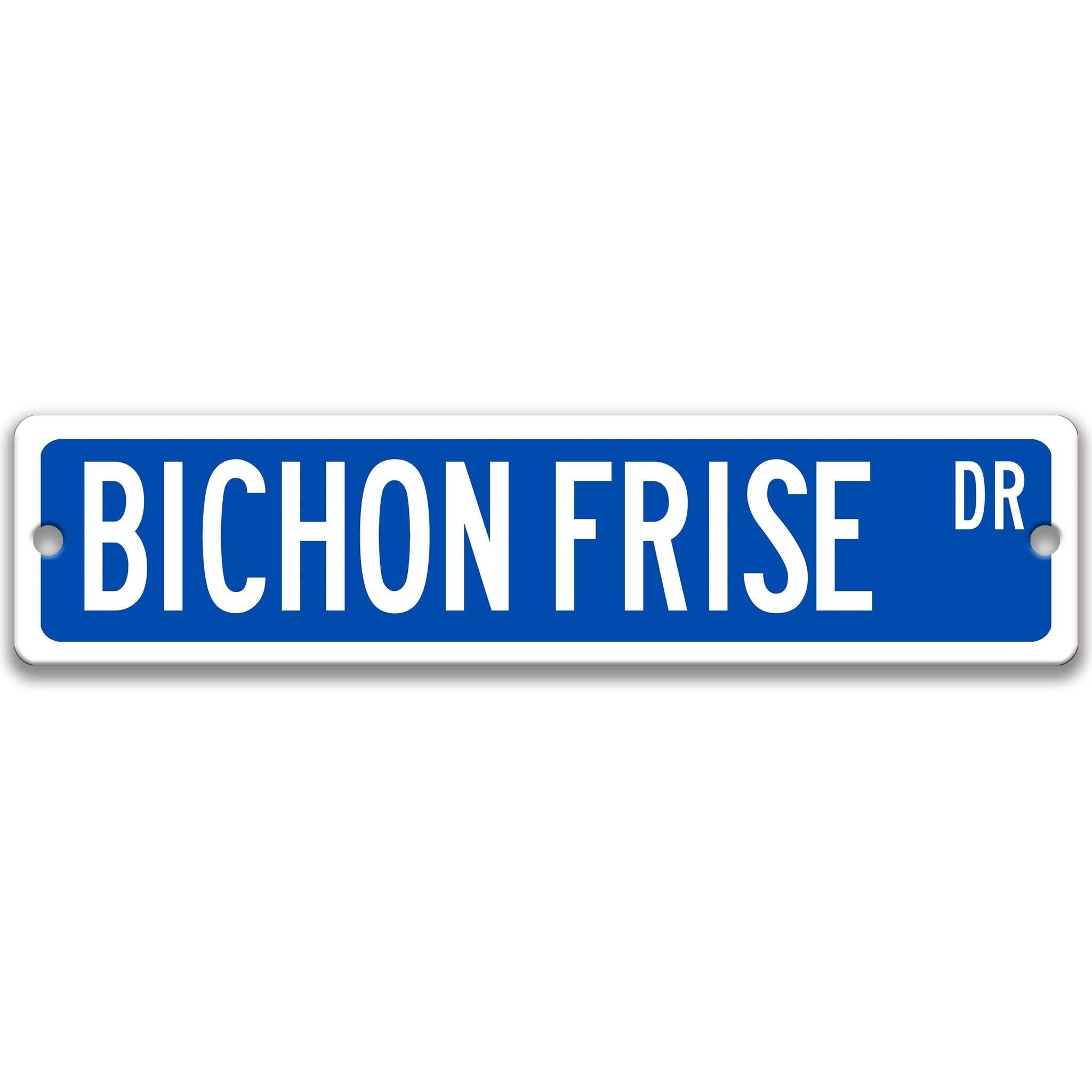 Bichon Frise Dog Metal Street Signanimal