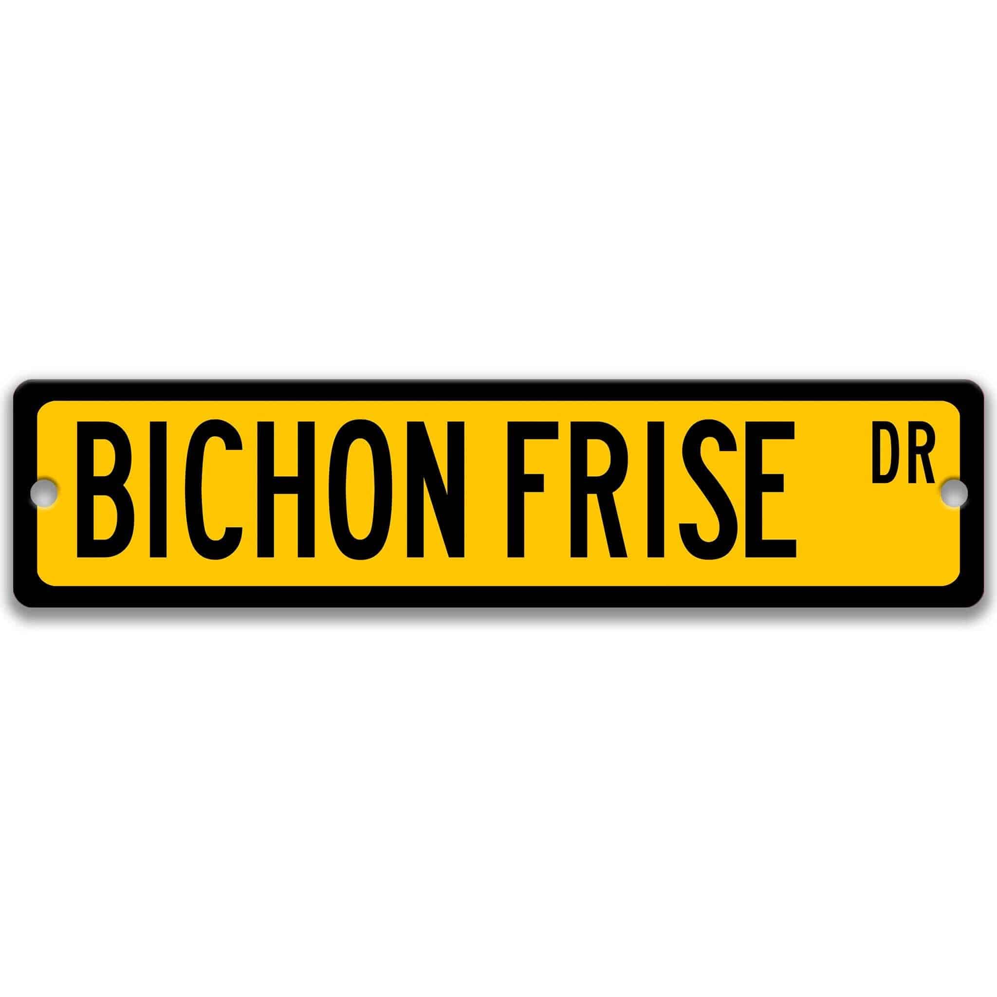 Bichon Frise Dog Metal Street Signanimal