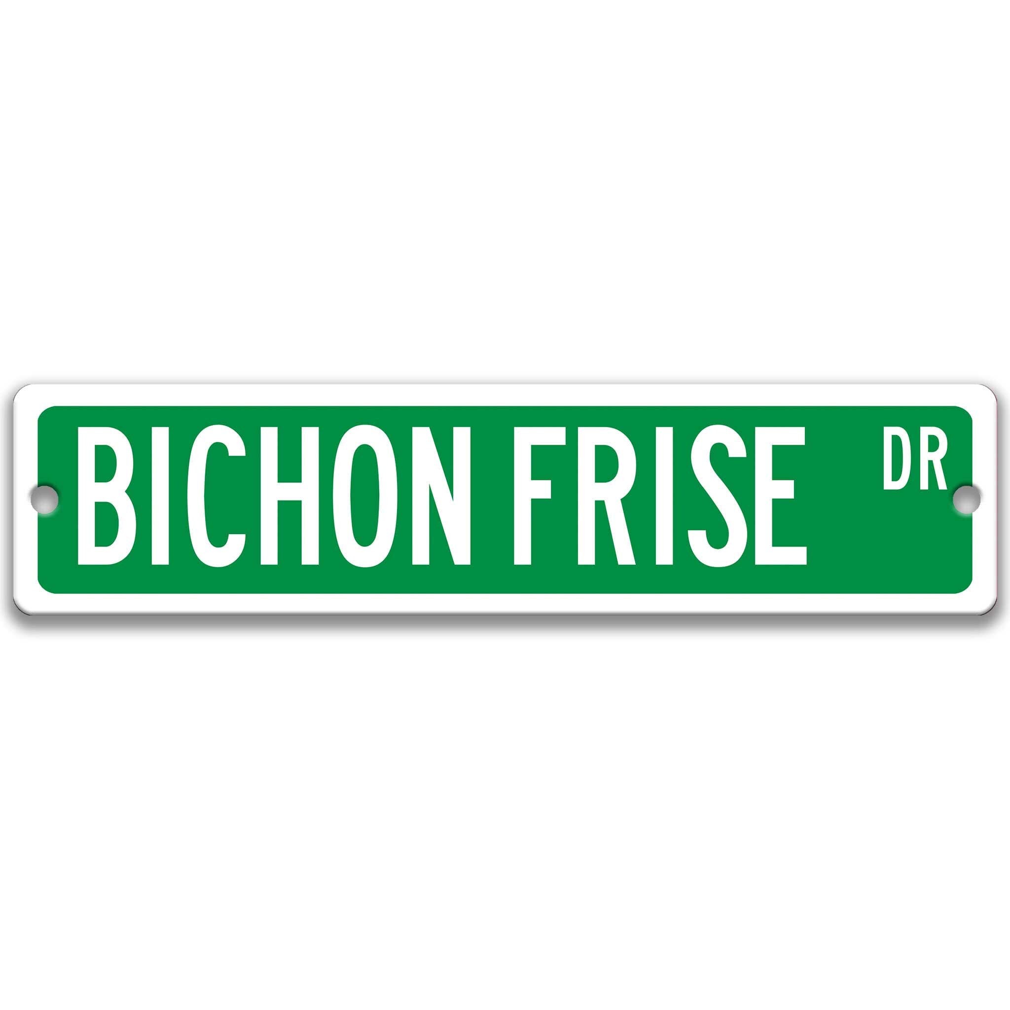 Bichon Frise Dog Metal Street Signanimal
