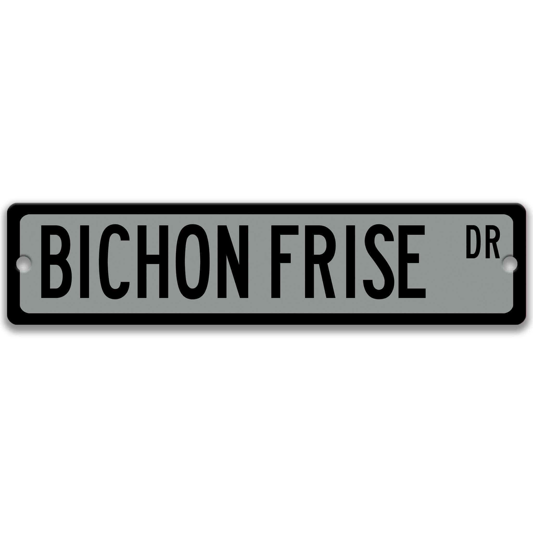 Bichon Frise Dog Metal Street Signanimal