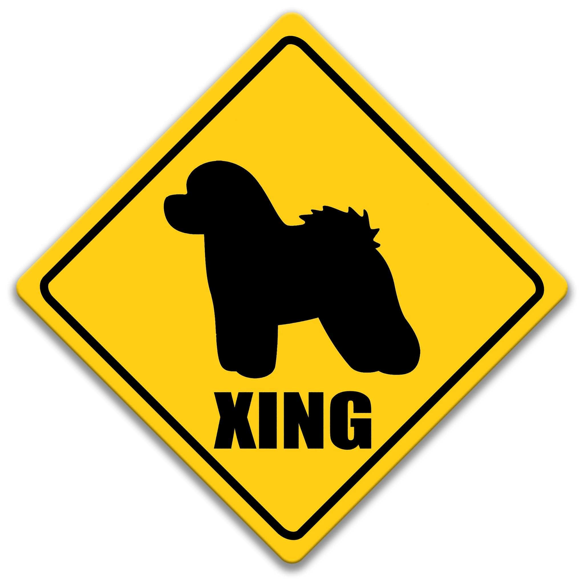 Bichon Frise Dog XING Caution Signanimal