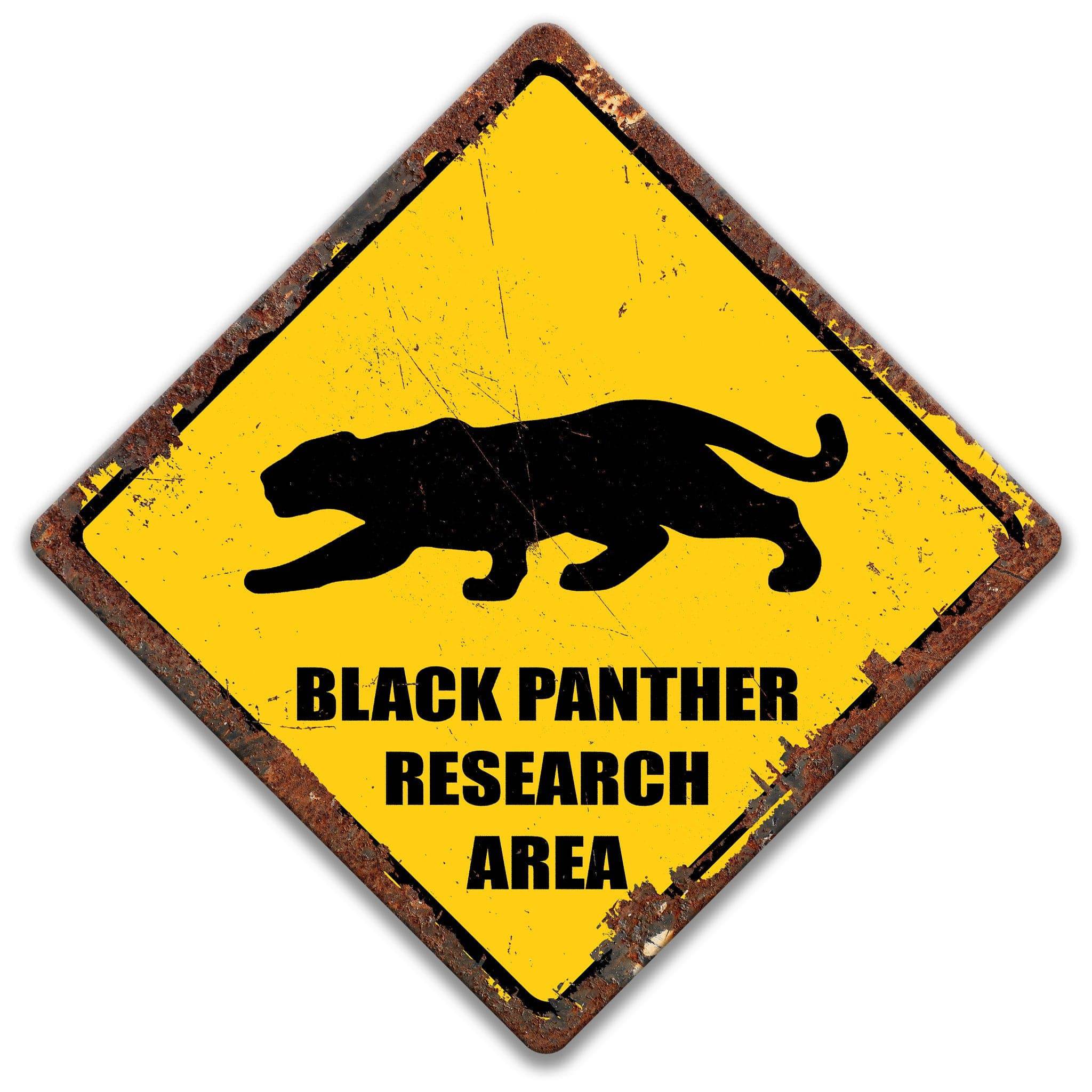 Black Panther Research Area Sign