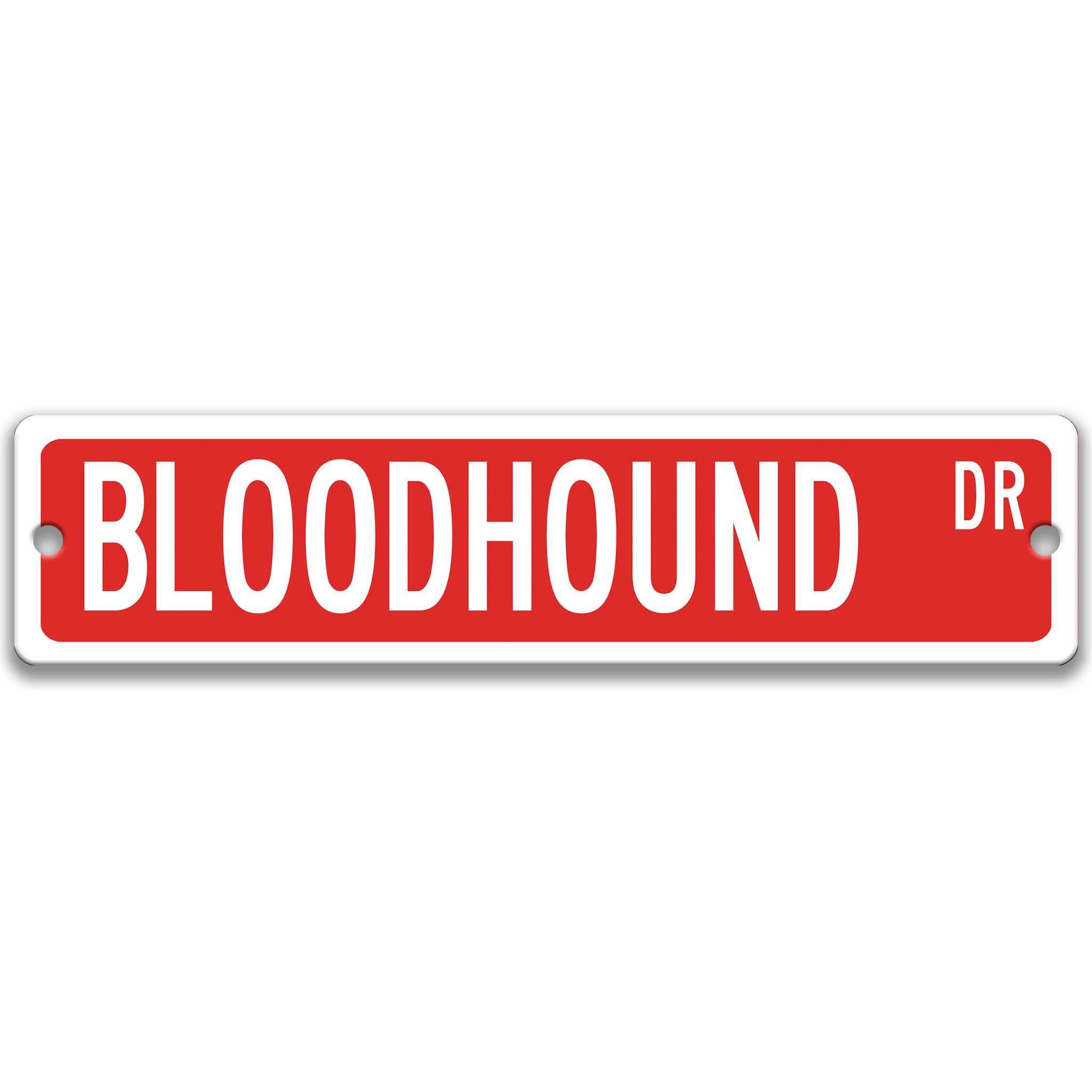 Bloodhound Dog Metal Street Sign