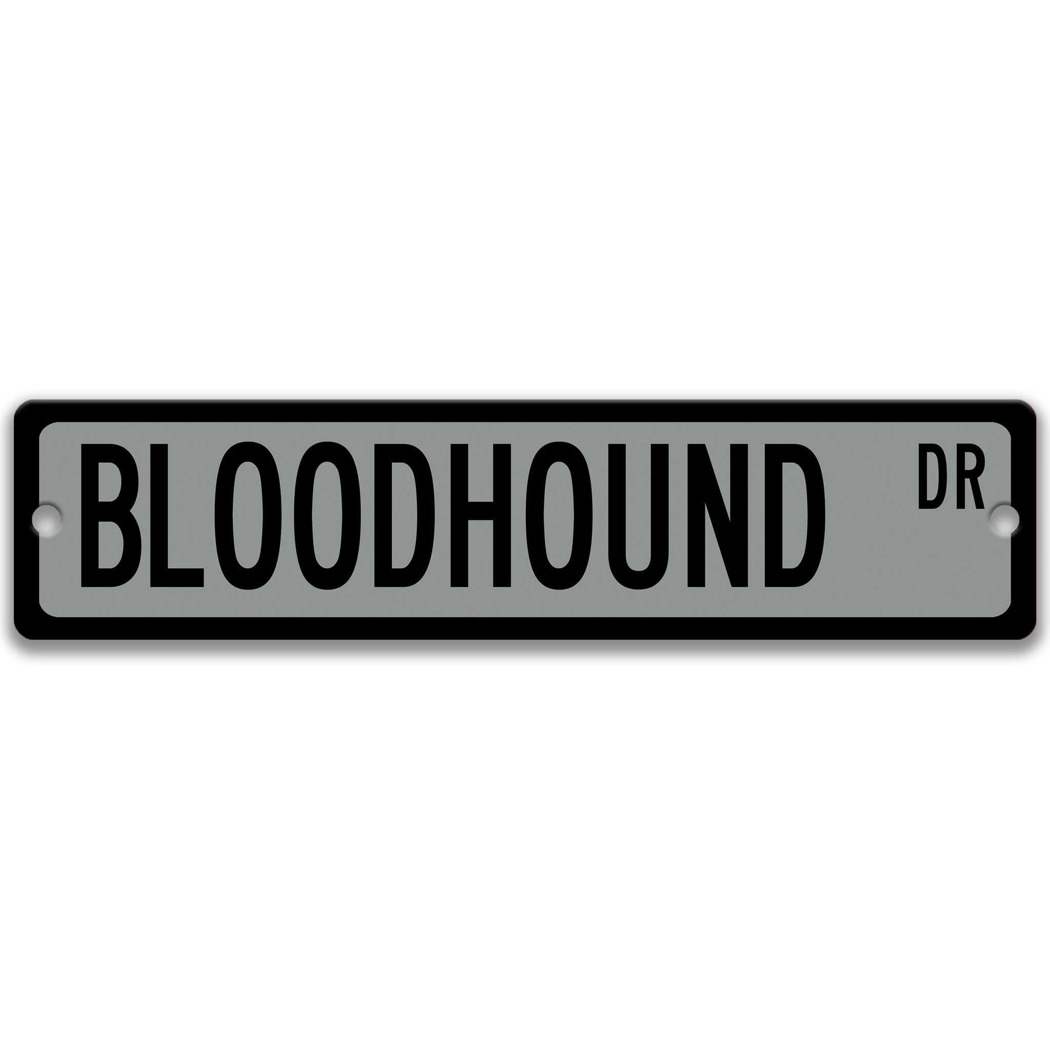 Bloodhound Dog Metal Street Sign