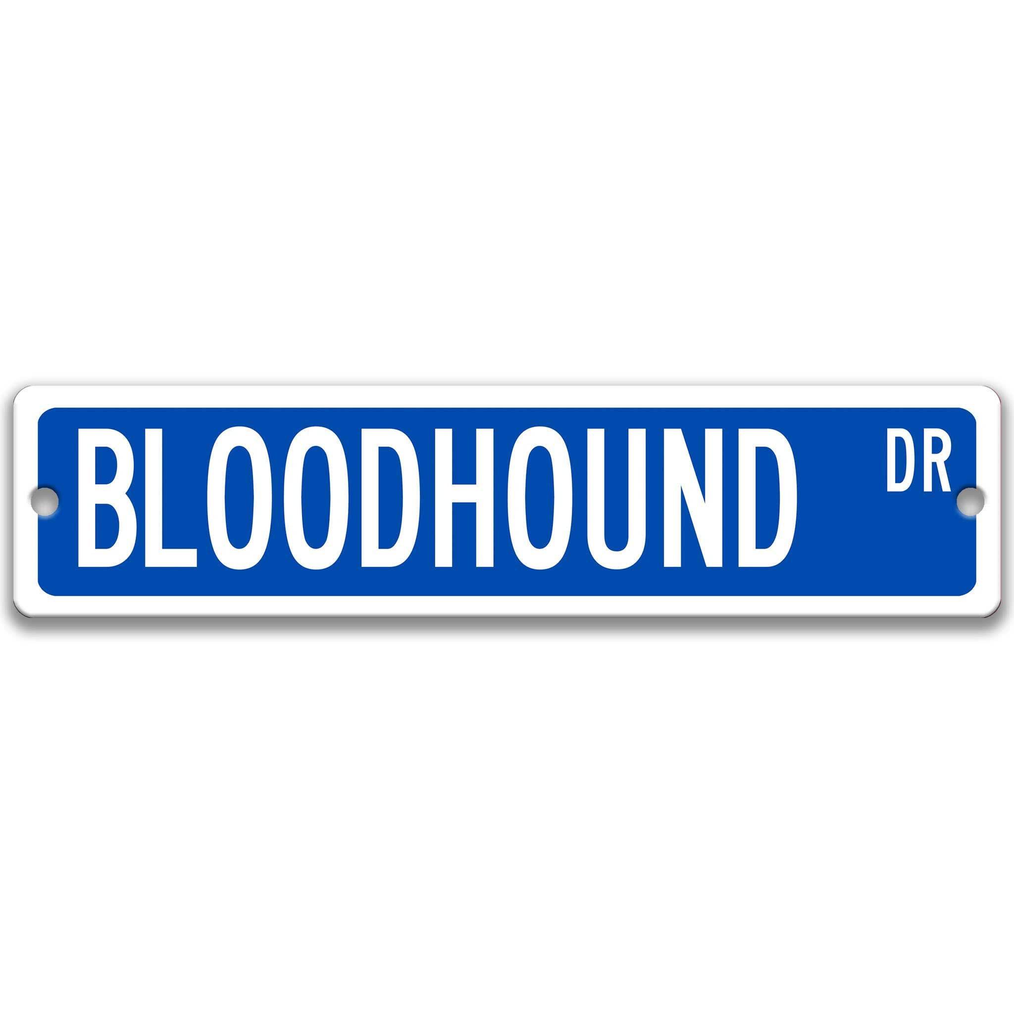 Bloodhound Dog Metal Street Sign