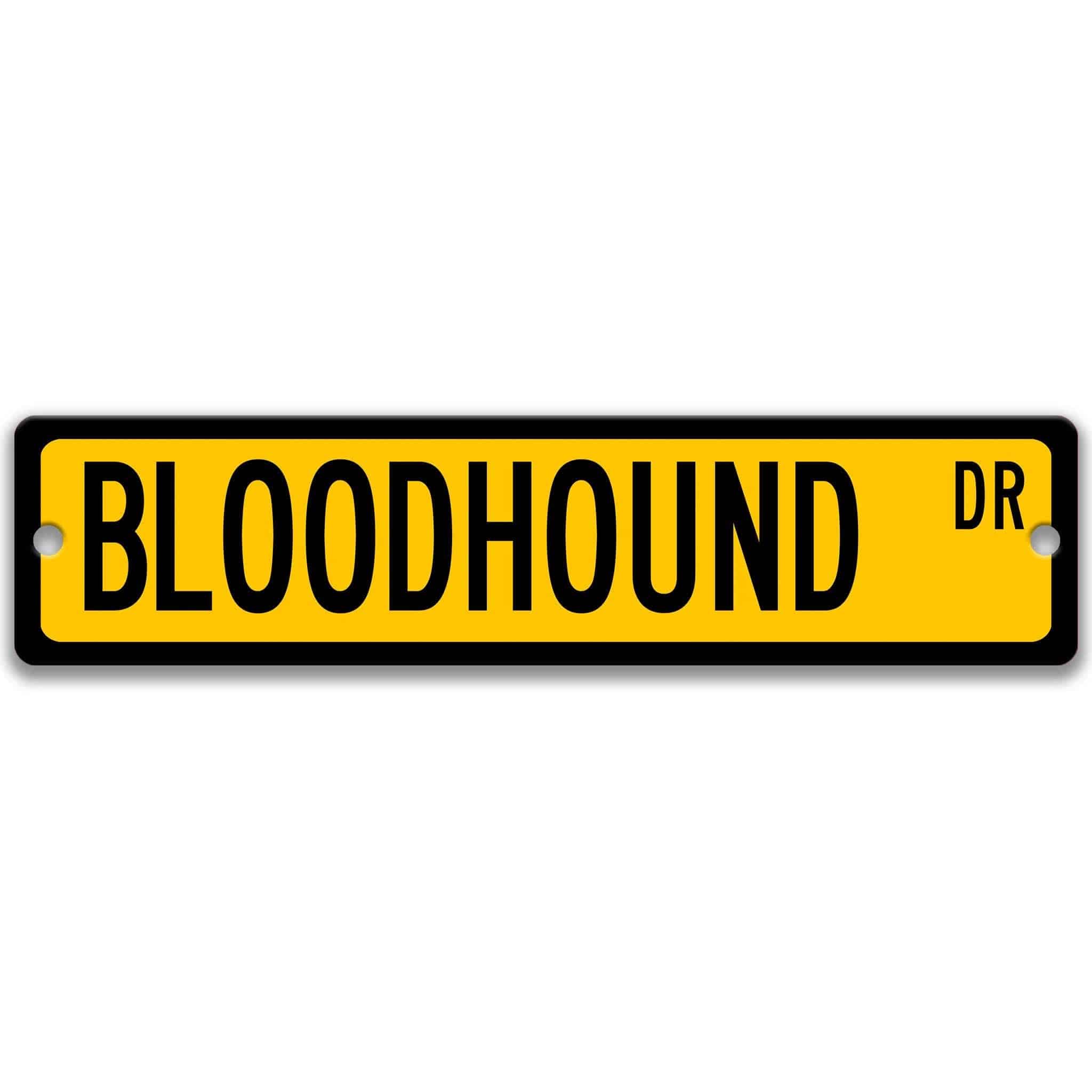 Bloodhound Dog Metal Street Sign