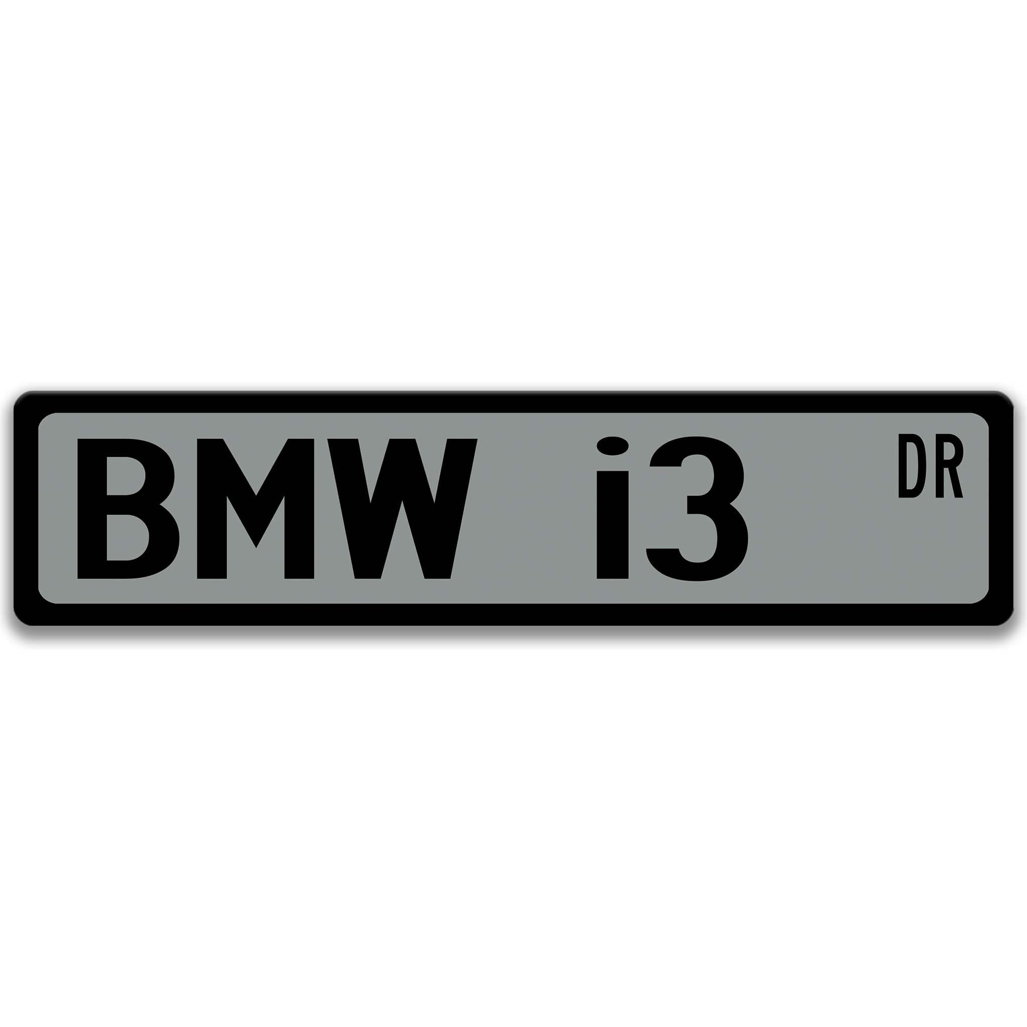 BMW i3 Metal Street Sign