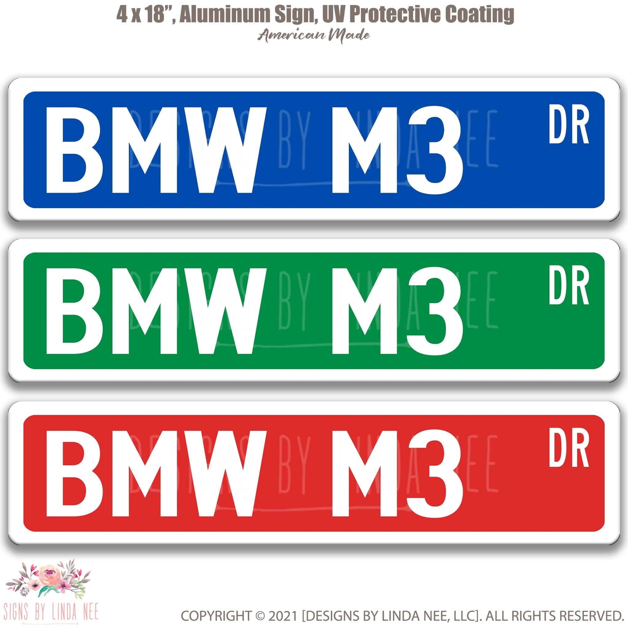 BMW M3 Metal Street Sign